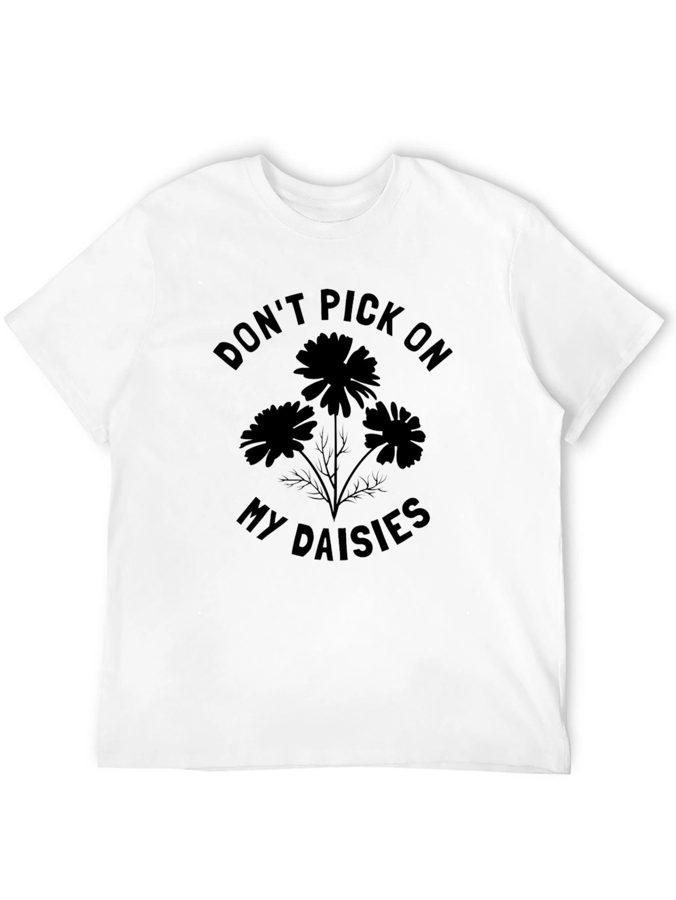 Black Don't Pick On My Daisies Graphic Tee - Black view 12