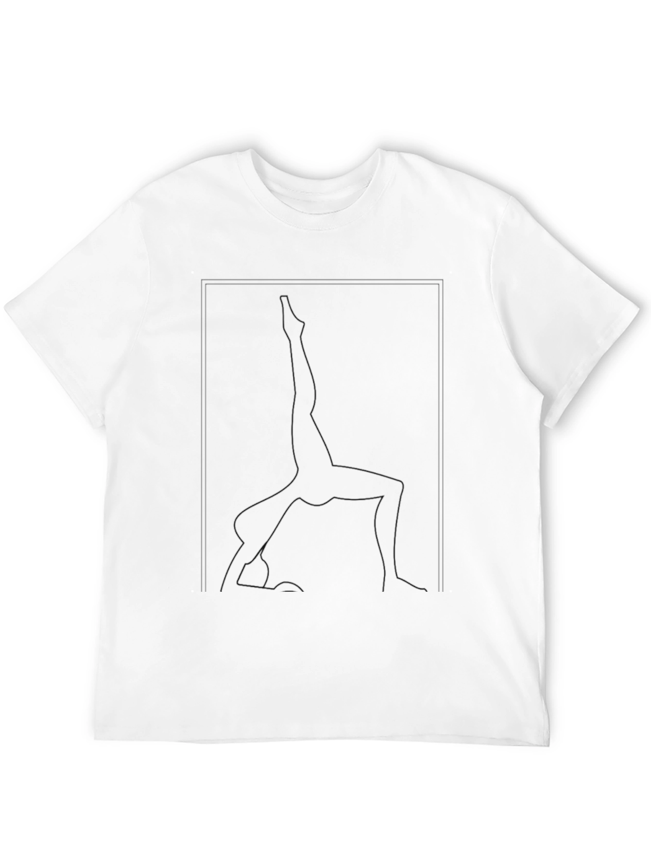 Black Yoga Pose Graphic Tee - Black Unisex T-Shirt view 12