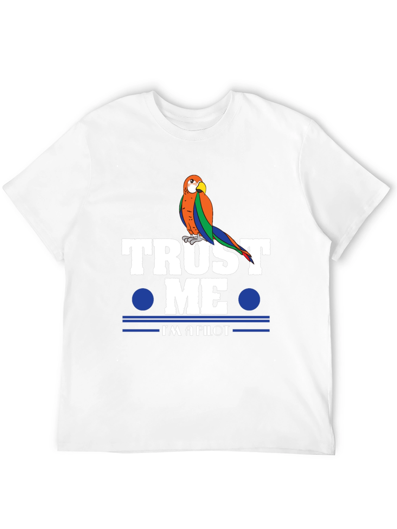 Black Trust Me, I'm A Pilot Parrot T-Shirt view 12