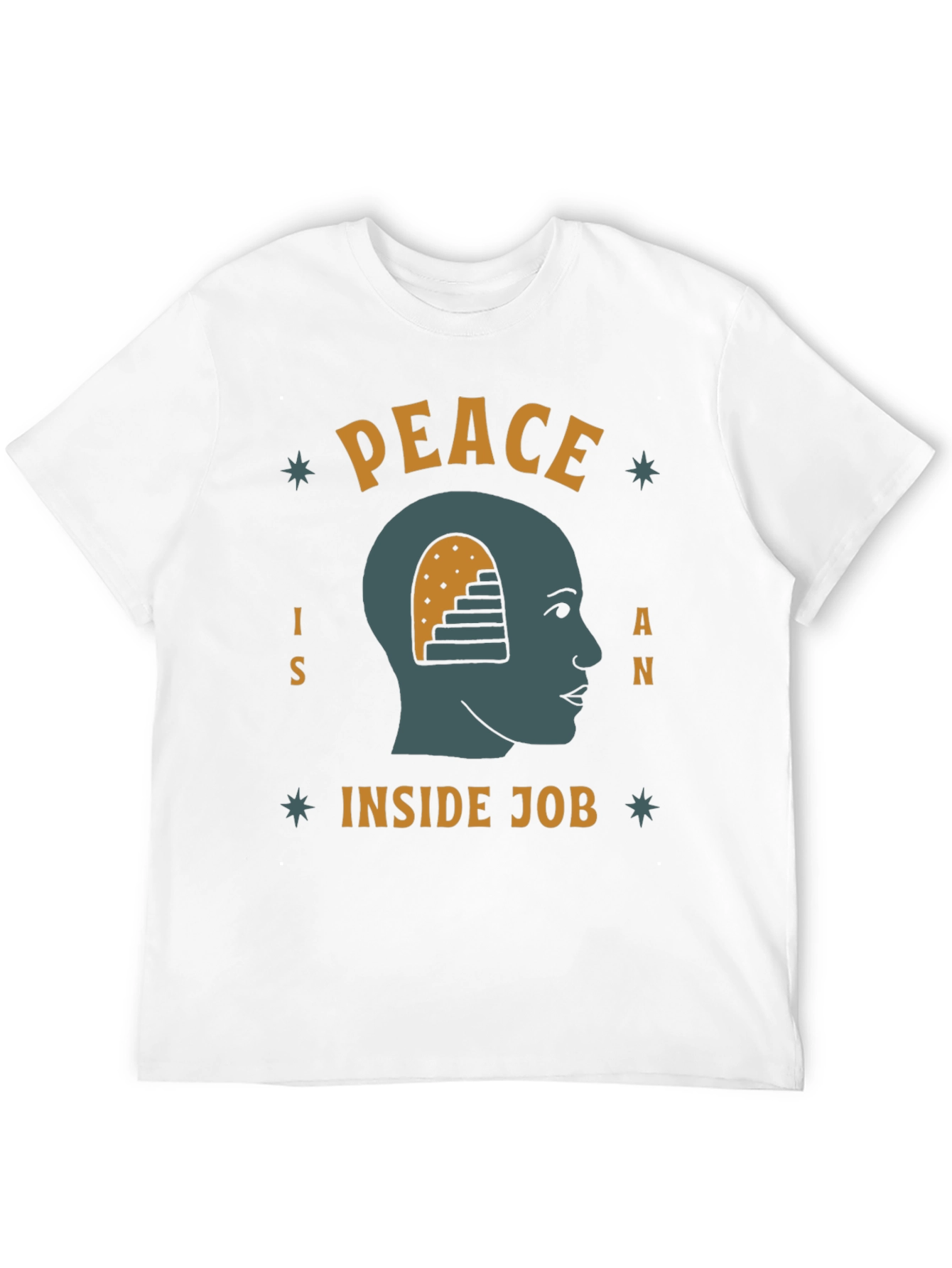 Black Peace Inside Job T-Shirt Graphic Tee view 12