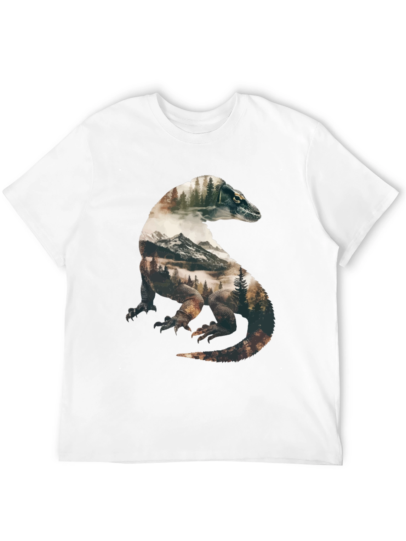 Black Komodo Dragon Nature Graphic Tee view 12
