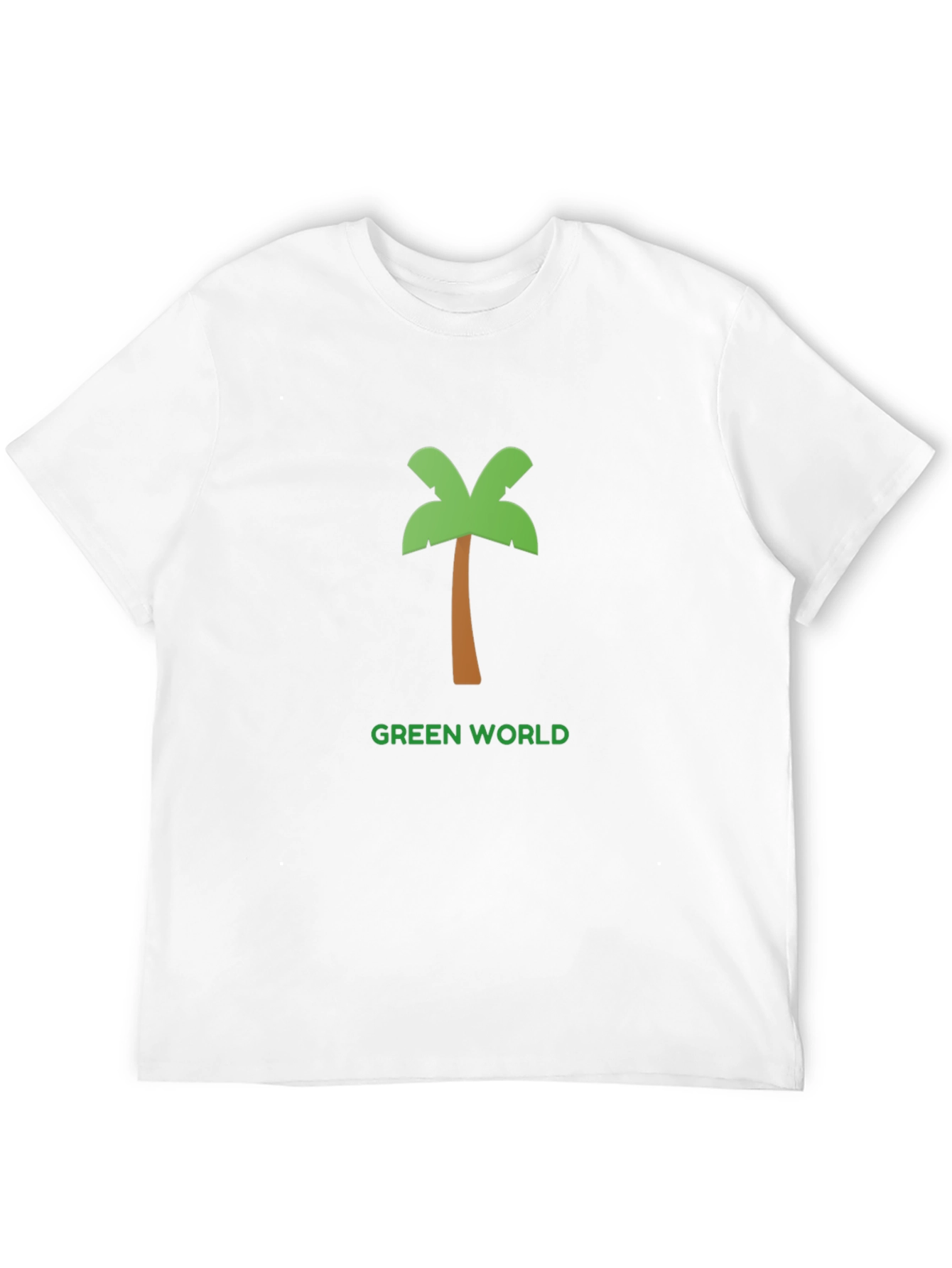 Black Green World Palm Tree Graphic Tee view 12
