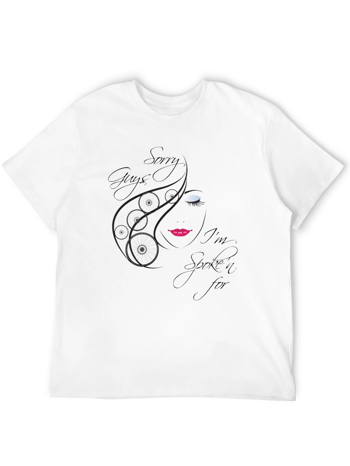 Black Sorry Guys I'm Spoken For Graphic Tee - Black Cotton Blend view 12