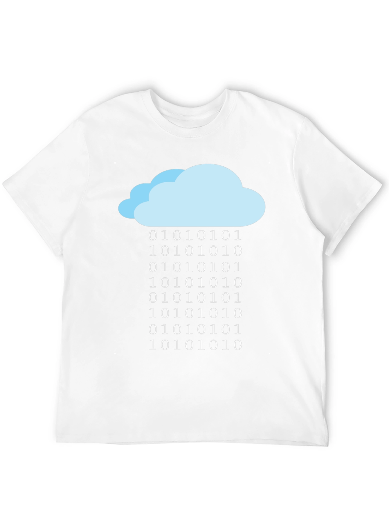 Black Cloud Data T-Shirt - Binary Rain Tee view 12