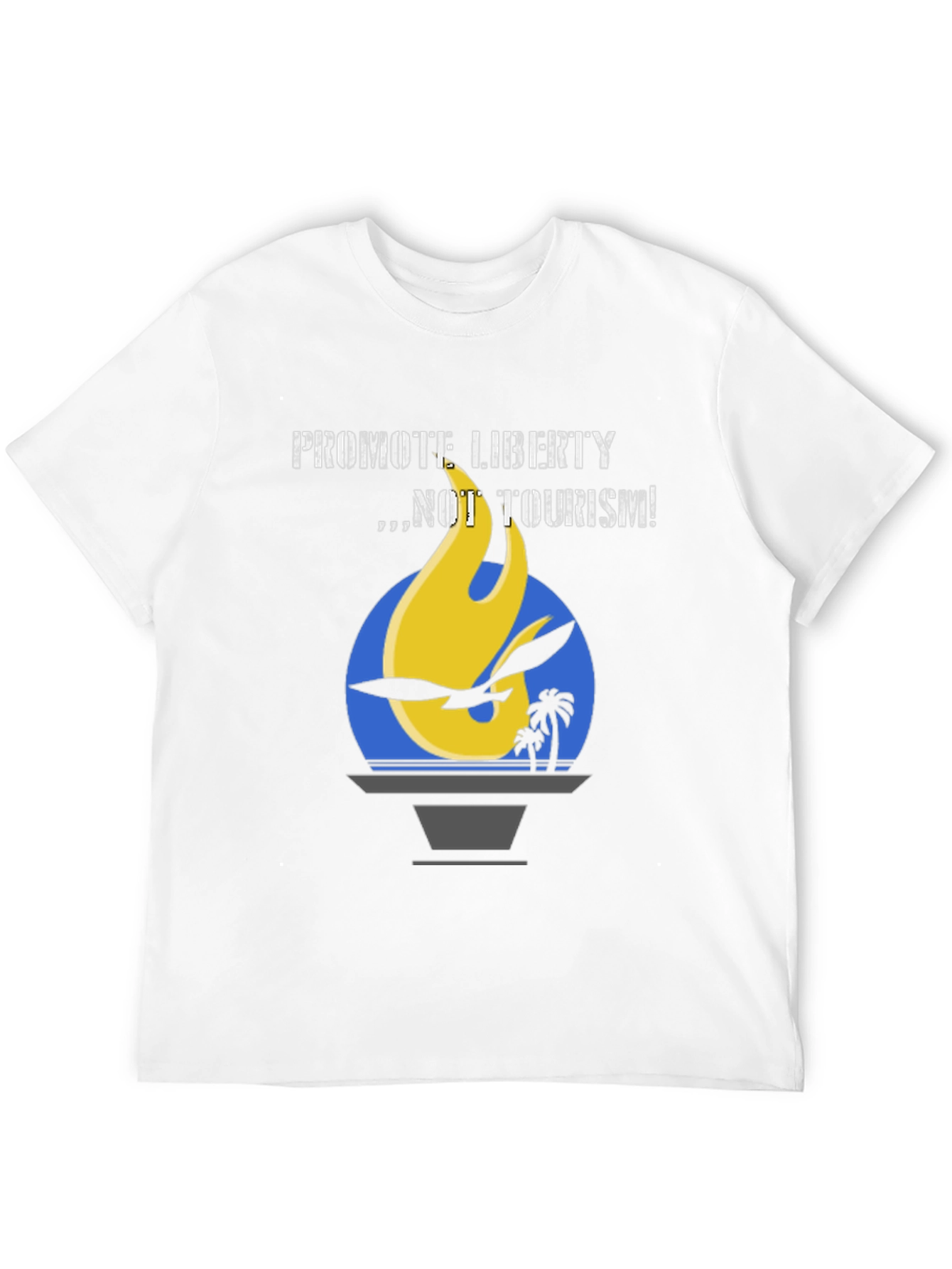 Black Promote Liberty Graphic Tee - Black Cotton T-Shirt view 12