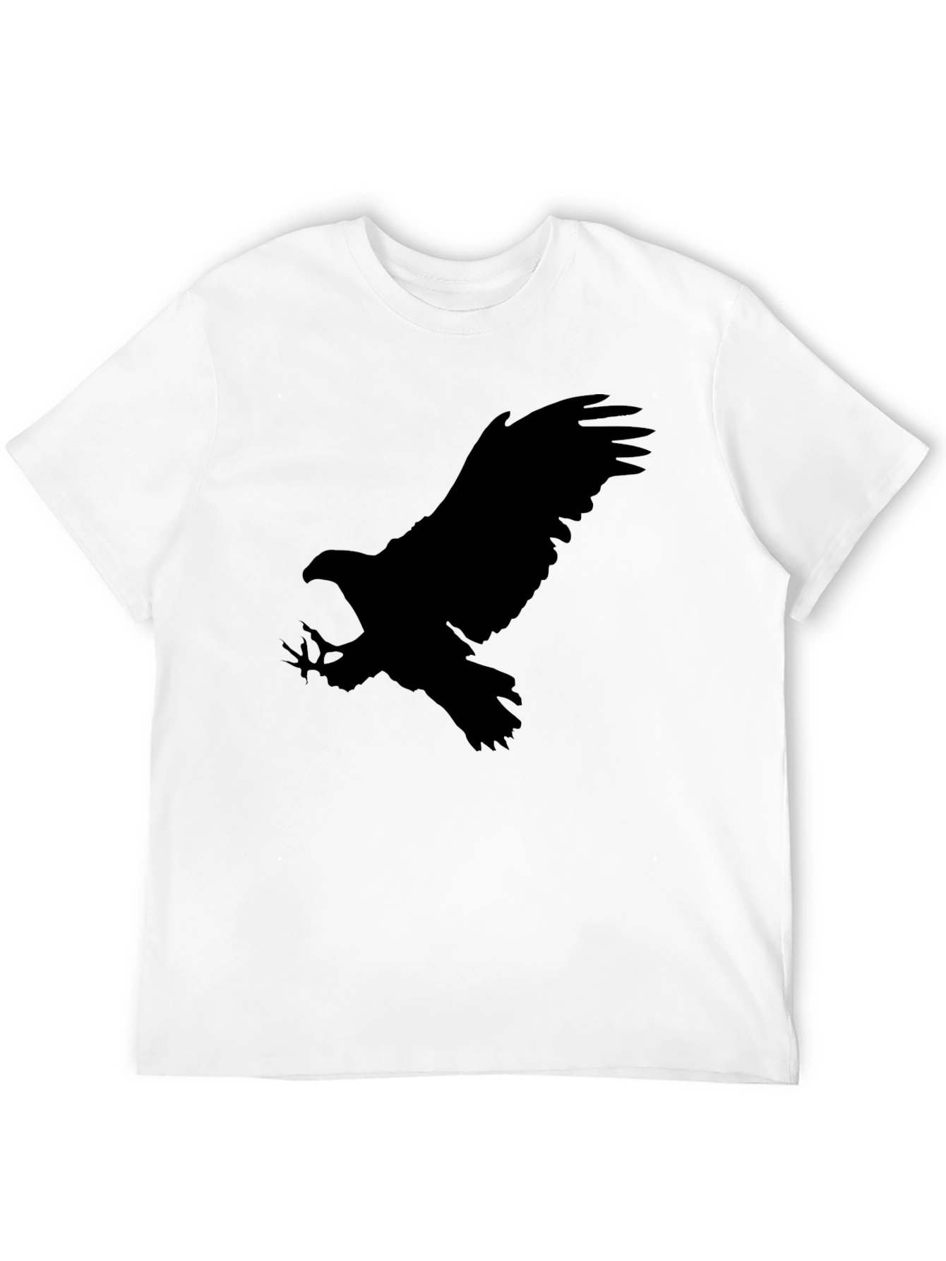 Black Eagle Silhouette Black Graphic Tee view 12