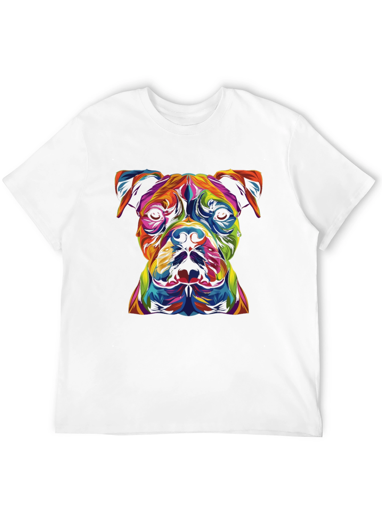 Black Colorful Dog Graphic Black T-Shirt view 12
