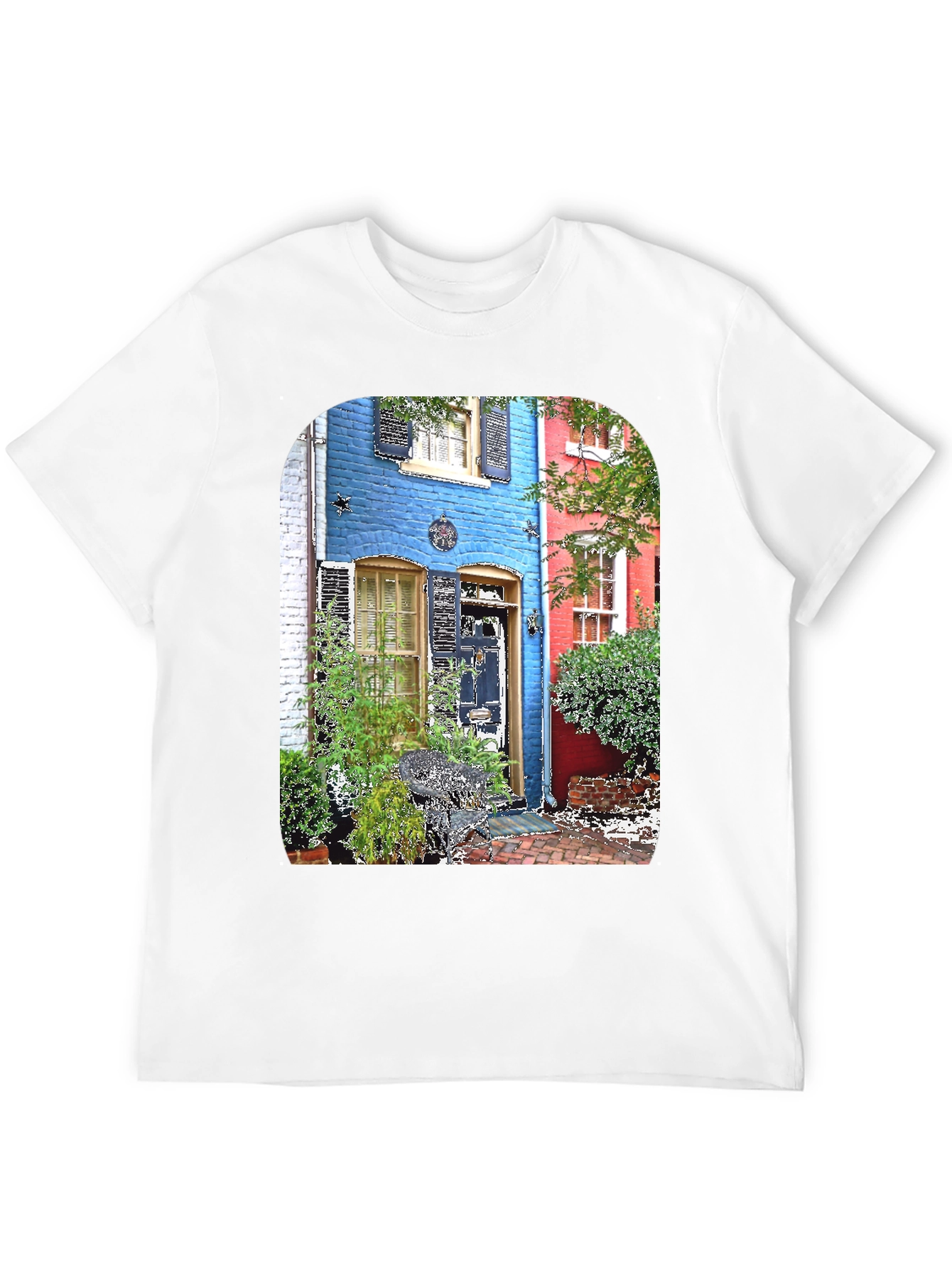 Black Colorful Townhouse T-Shirt view 12