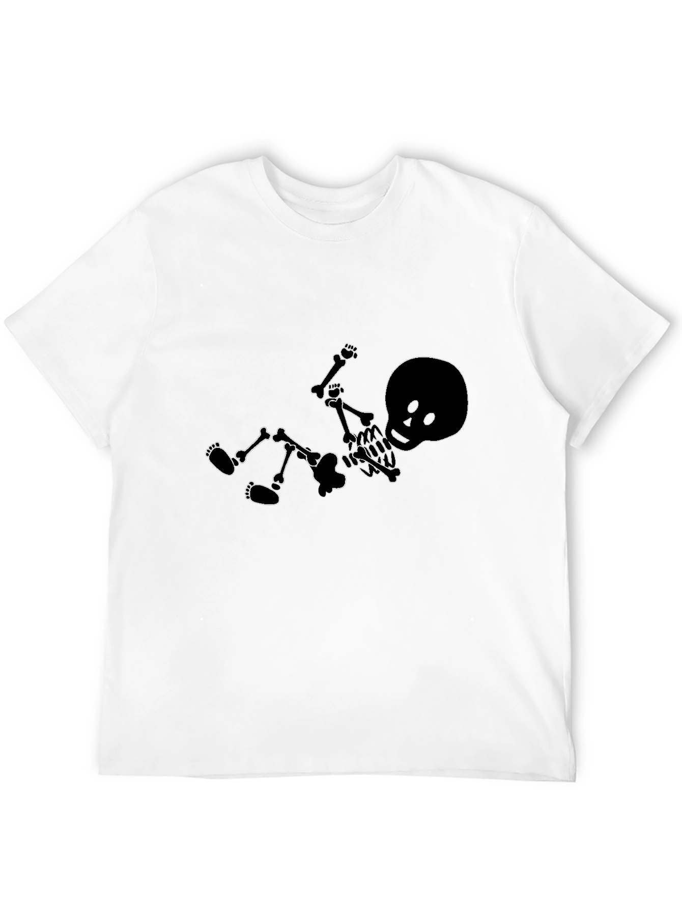 Black Skeleton Baby Graphic Tee - Black view 12