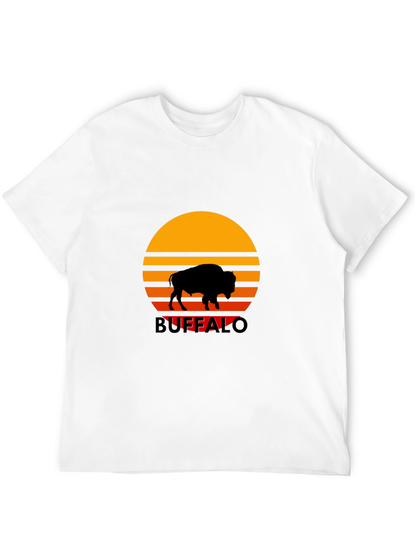Black Buffalo Sunset Graphic Tee - Retro Style view 12