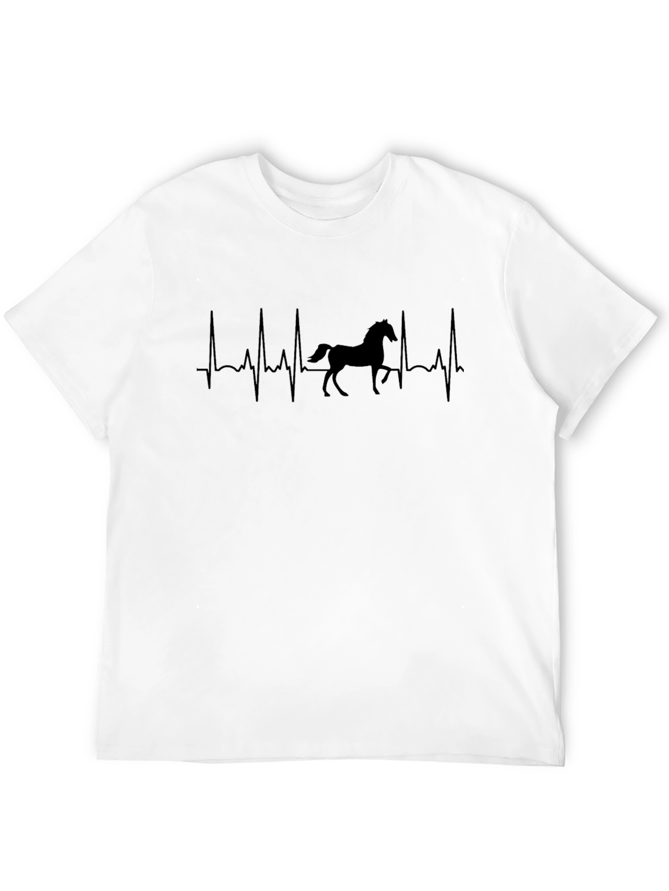 Black Horse Heartbeat T-Shirt - Equestrian Lover Tee view 12