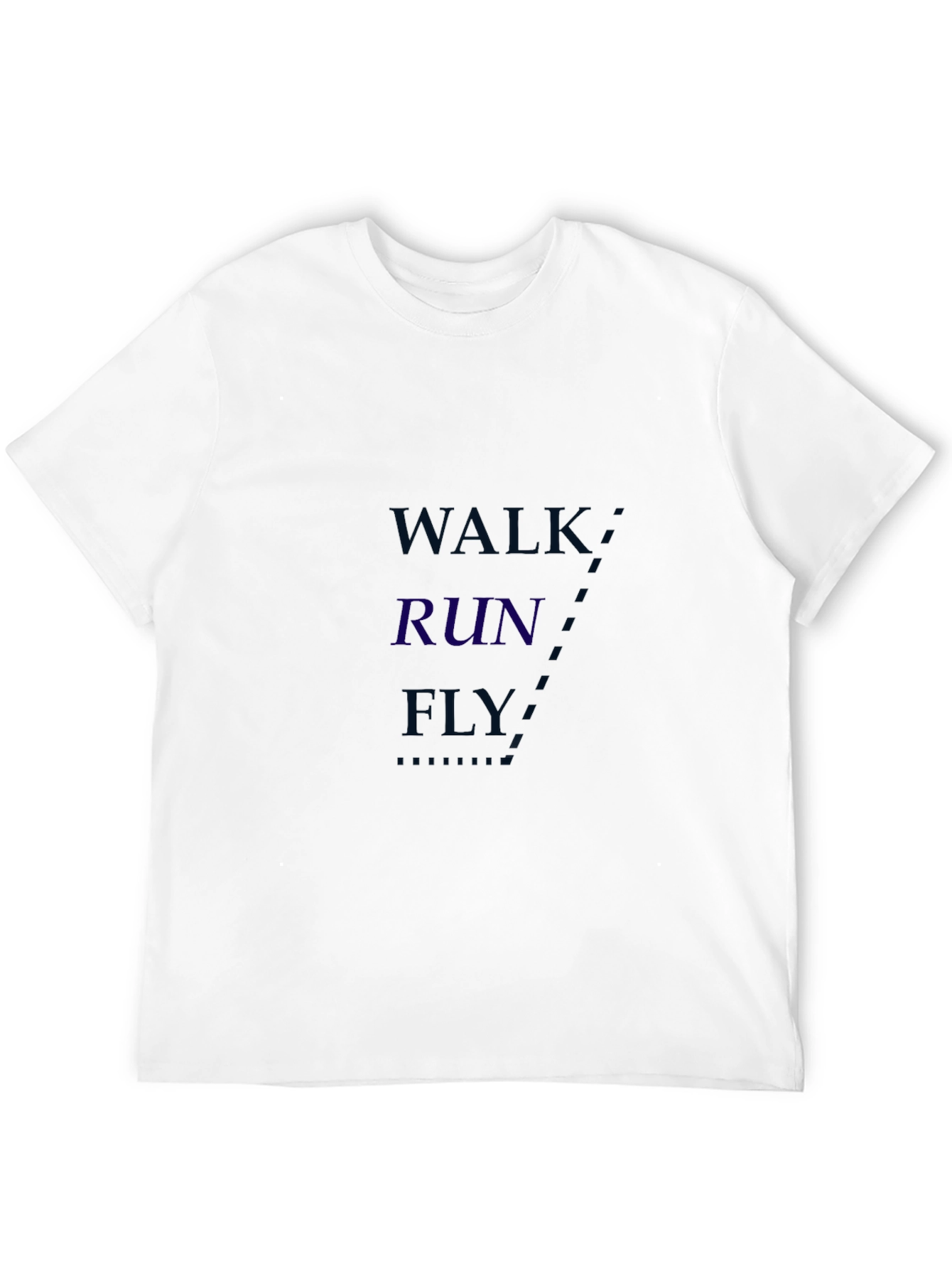 Black Walk, Run, Fly Graphic T-Shirt - Motivational Tee view 12