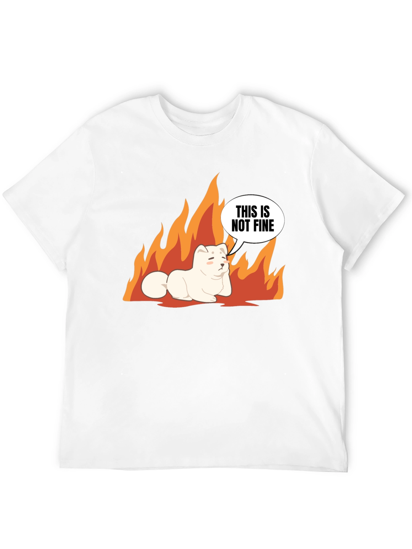 Black This Is Not Fine Dog Meme T-Shirt view 12