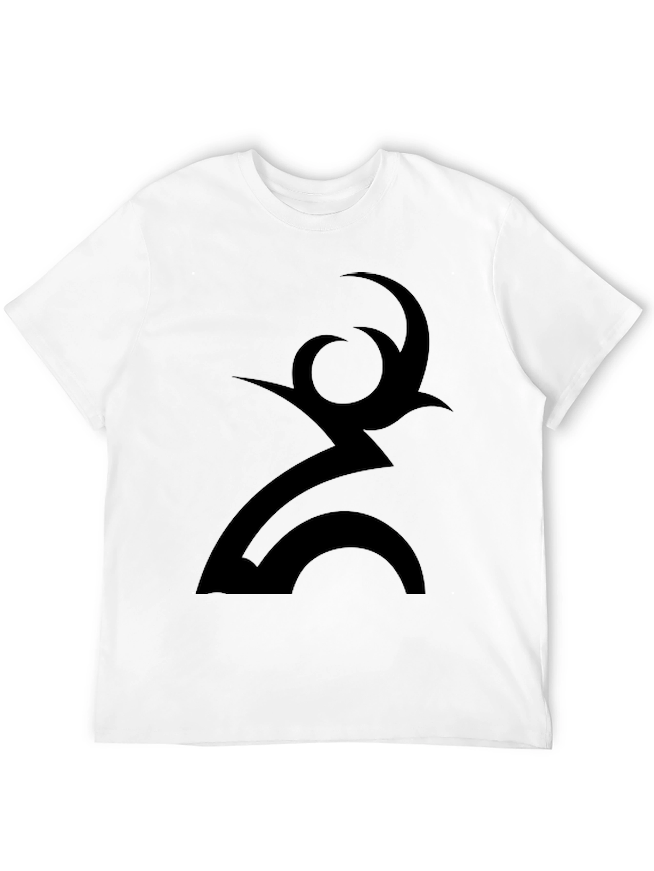 Abstract Symbol Graphic Black T-Shirt - 12
