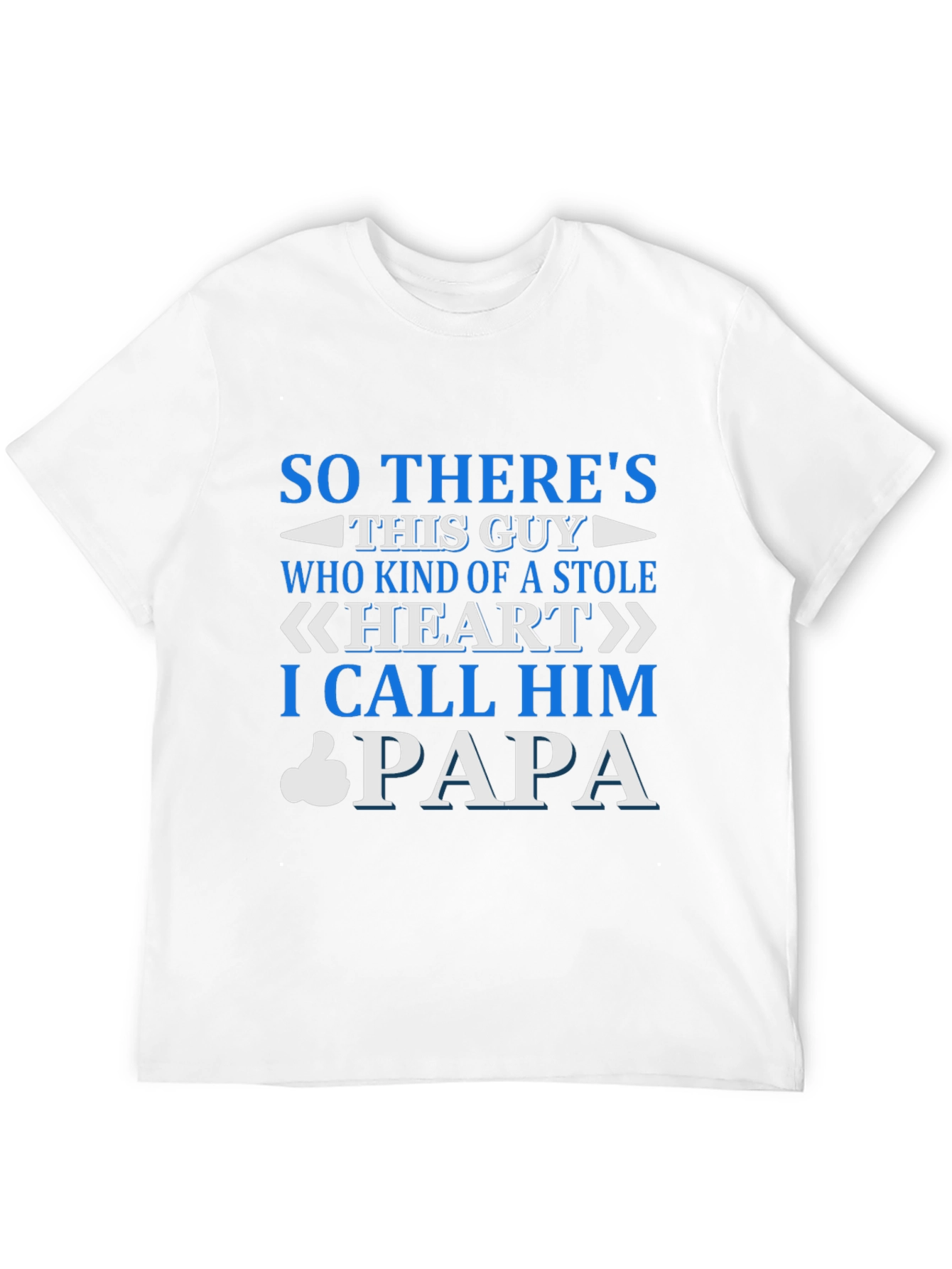 Black Papa Heart Stealer Men's Black Graphic T-Shirt view 12