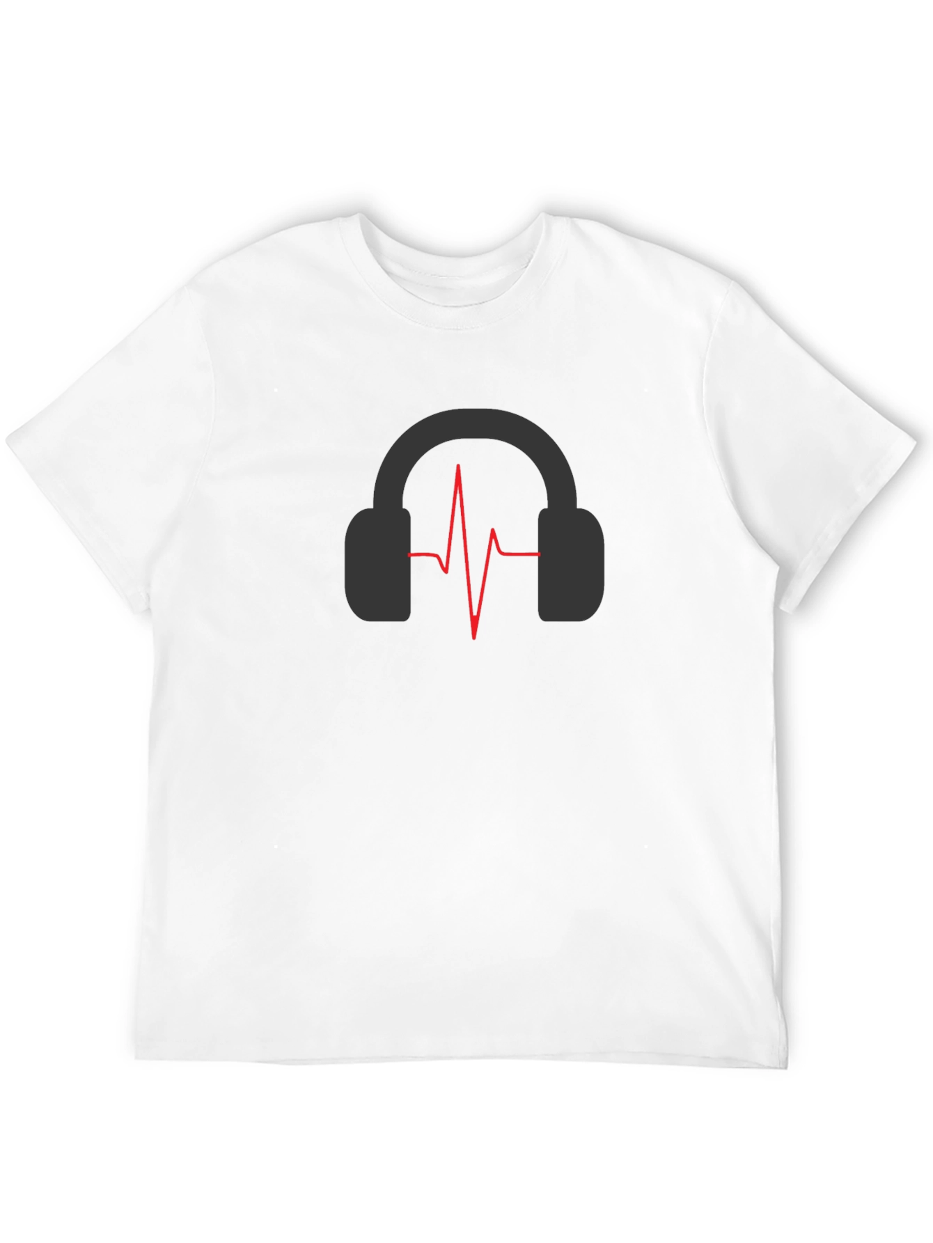 Black Headphones Pulse T-Shirt - Stylish Music Lover Tee view 12