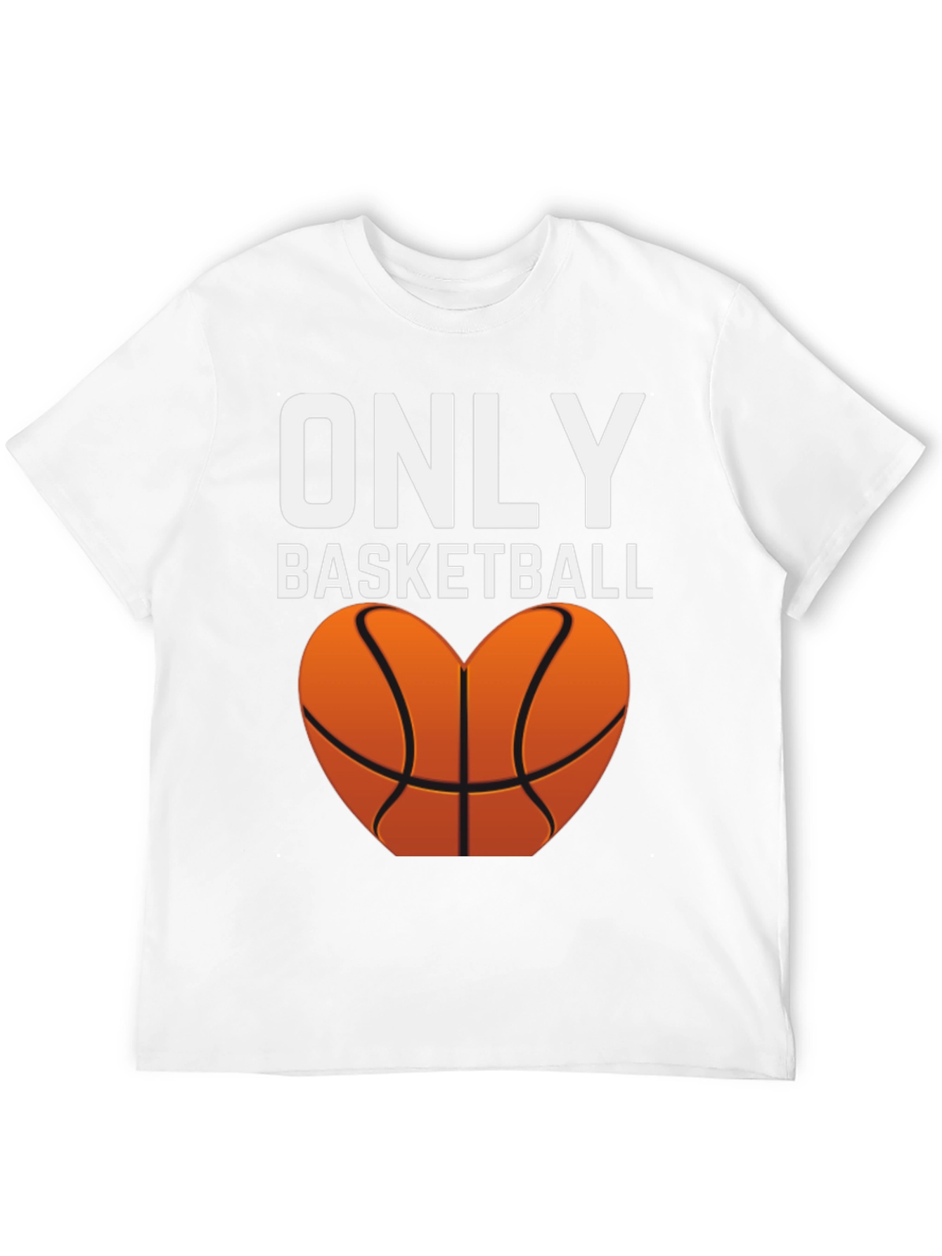Black Only Basketball Heart Graphic Tee view 12