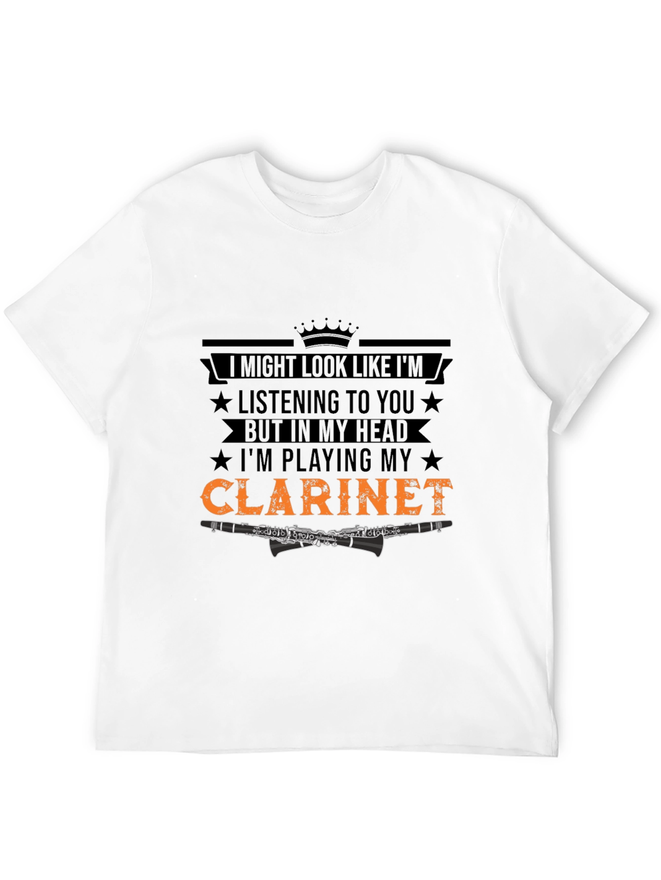 Black Clarinet Player Novelty T-Shirt view 12