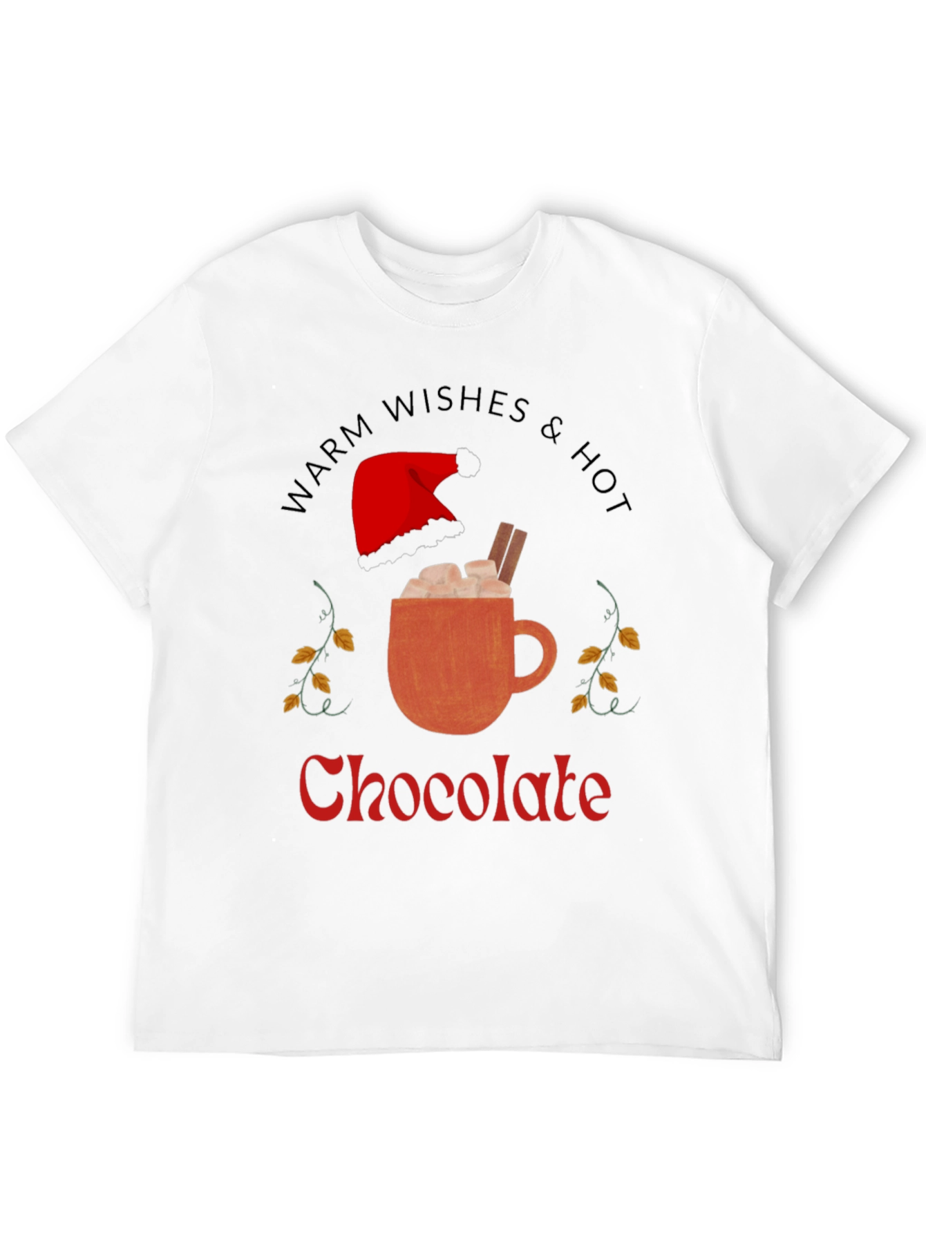 Black Warm Wishes & Hot Chocolate Graphic Tee view 12