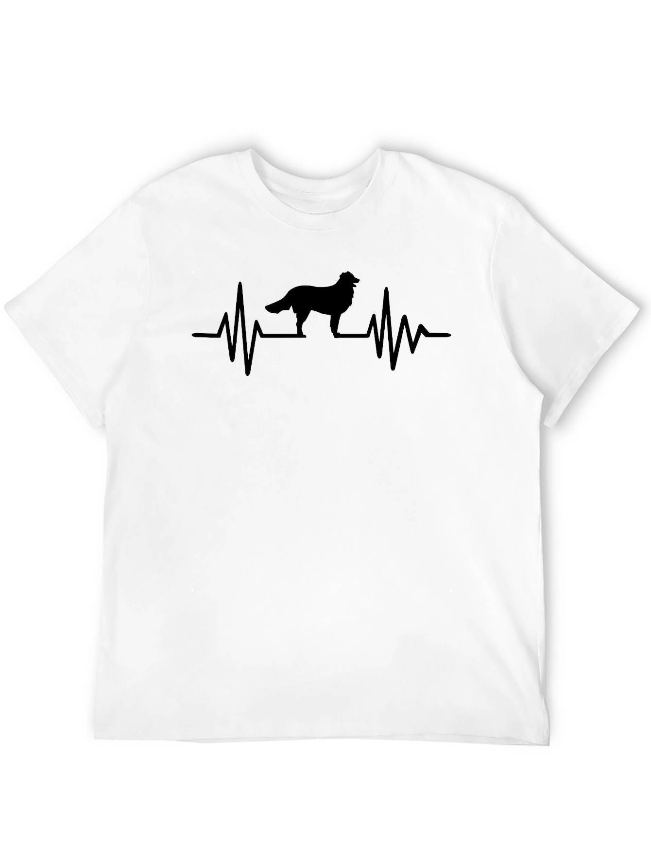 Black Dog Heartbeat T-Shirt - Stylish Canine Tee view 12