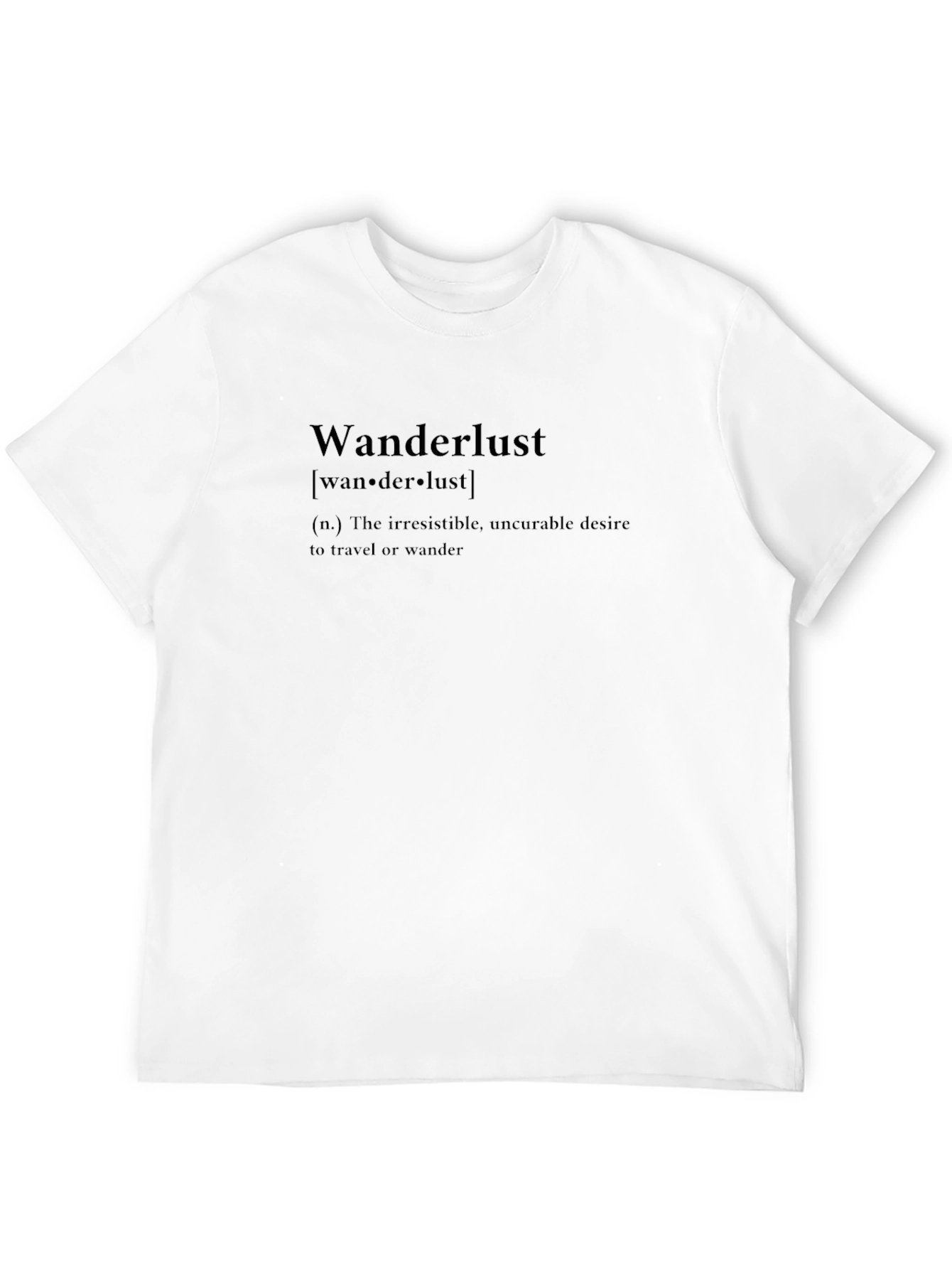 Black Wanderlust Definition Graphic Tee - Black view 12