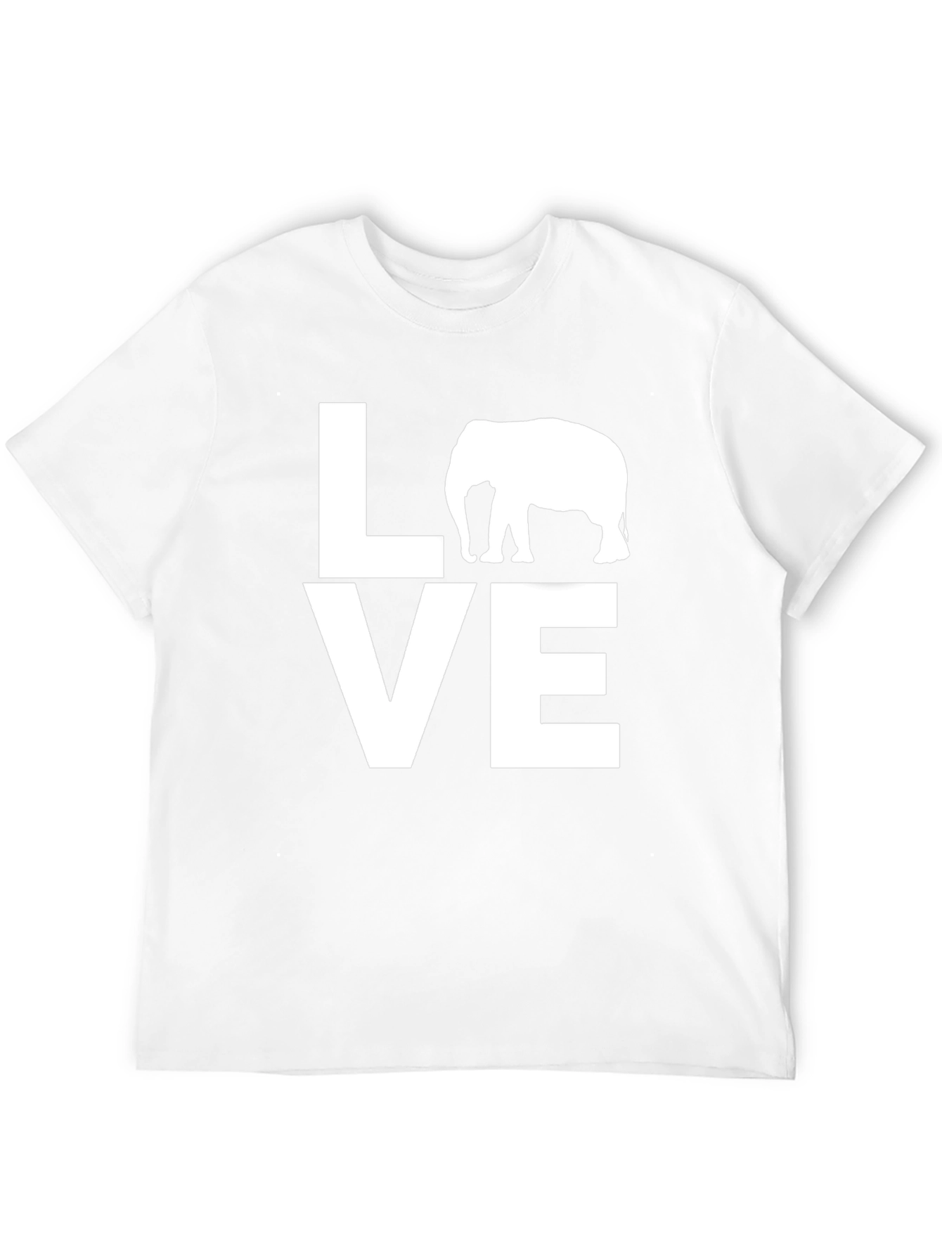 Black Love Elephant Graphic T-Shirt - Black view 12