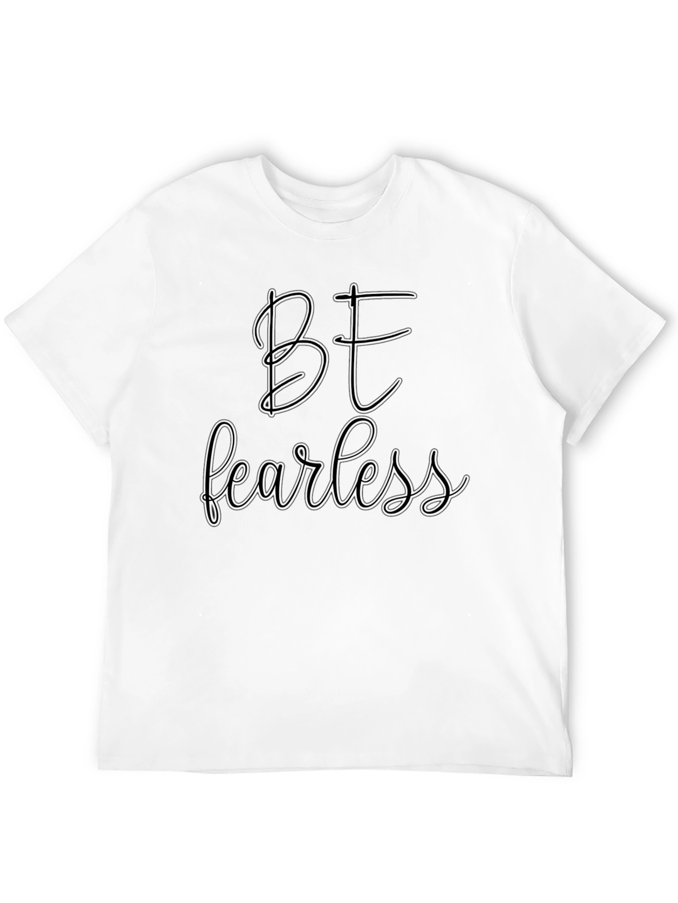 Black Be Fearless Graphic Tee - Black Casual T-Shirt view 12