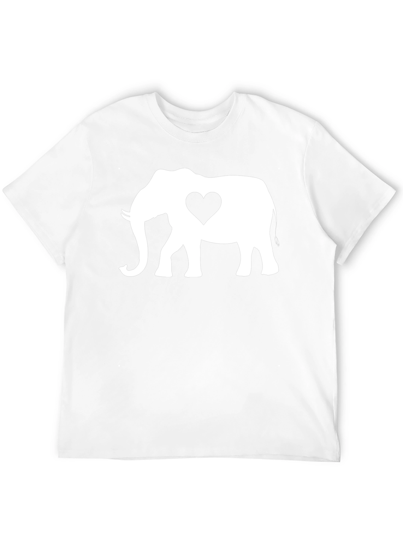 Black Elephant Heart Graphic Tee - Black Cotton Blend view 12