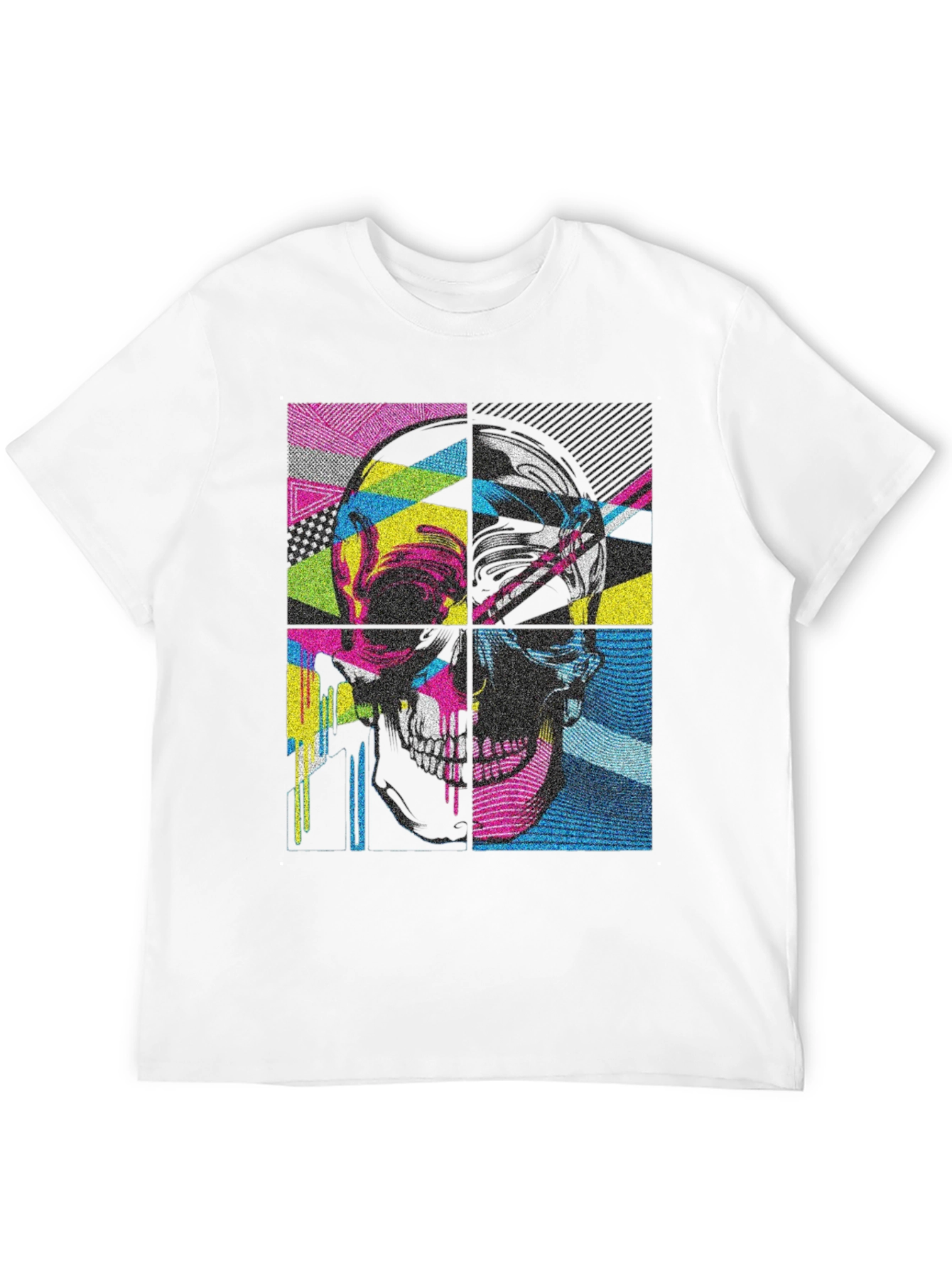 Black Pop Art Skull Graphic Tee - Black view 12