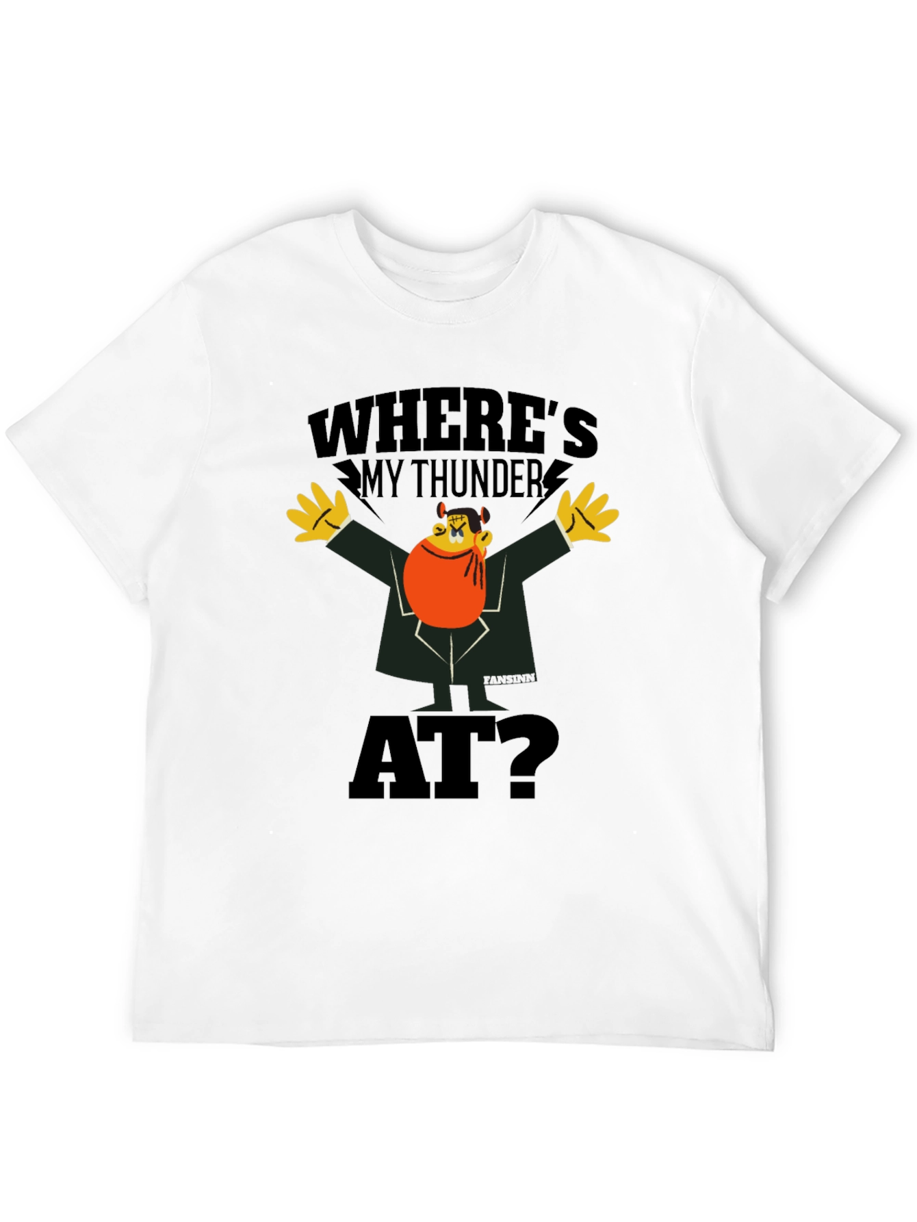Black Where's My Thunder At? Black Graphic Tee view 12