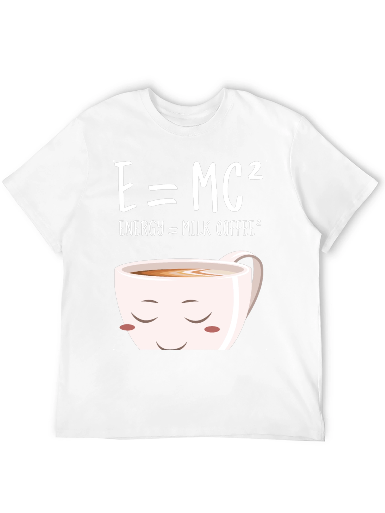 Black E=MC² Milk Coffee T-Shirt - Humorous Science Tee view 12
