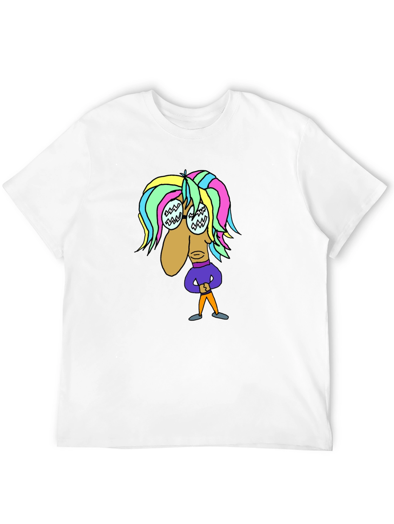 Black Cartoon Character Black T-Shirt view 12
