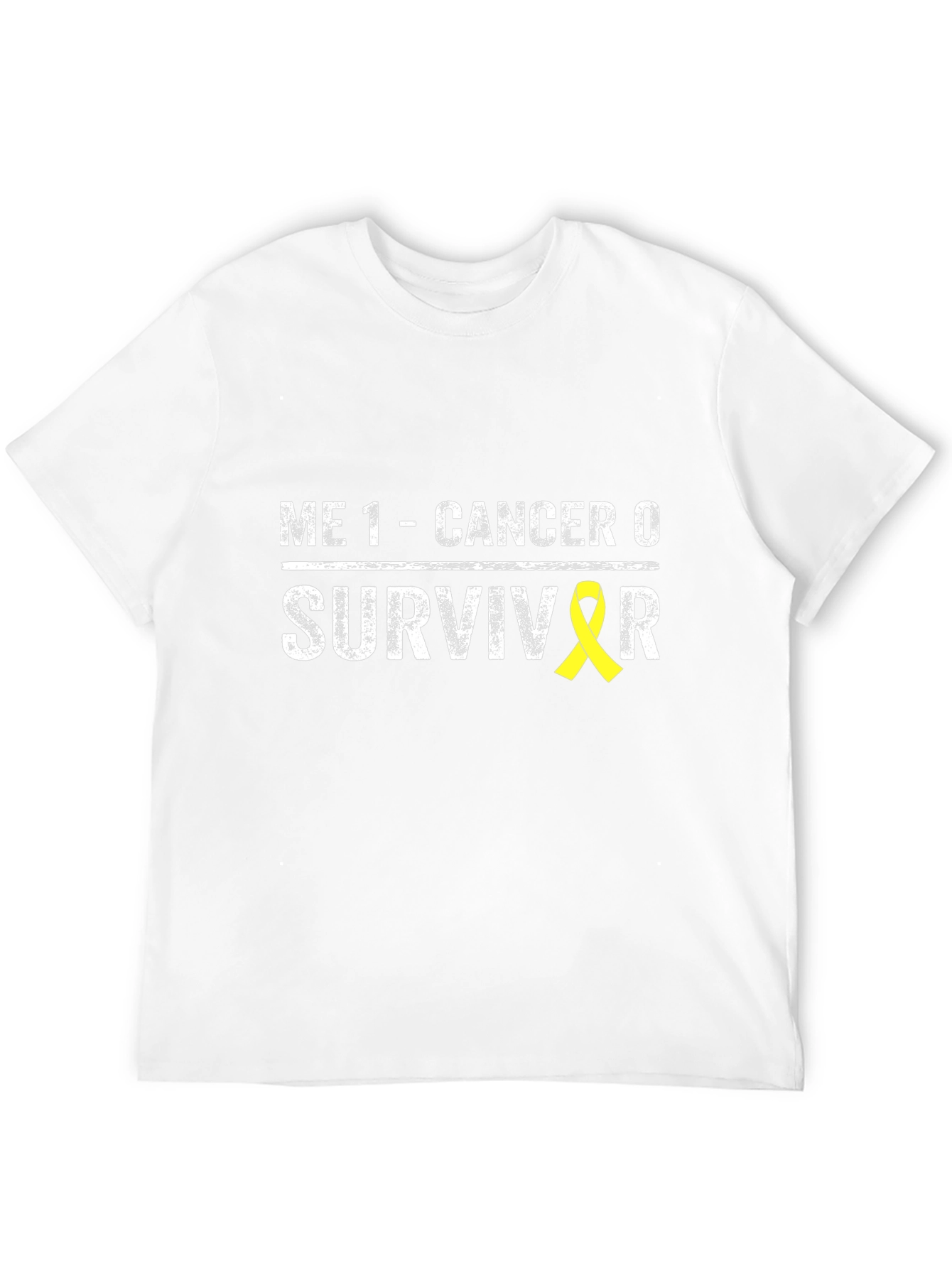 Black Cancer Survivor T-Shirt - Me 1 Cancer 0  view 12