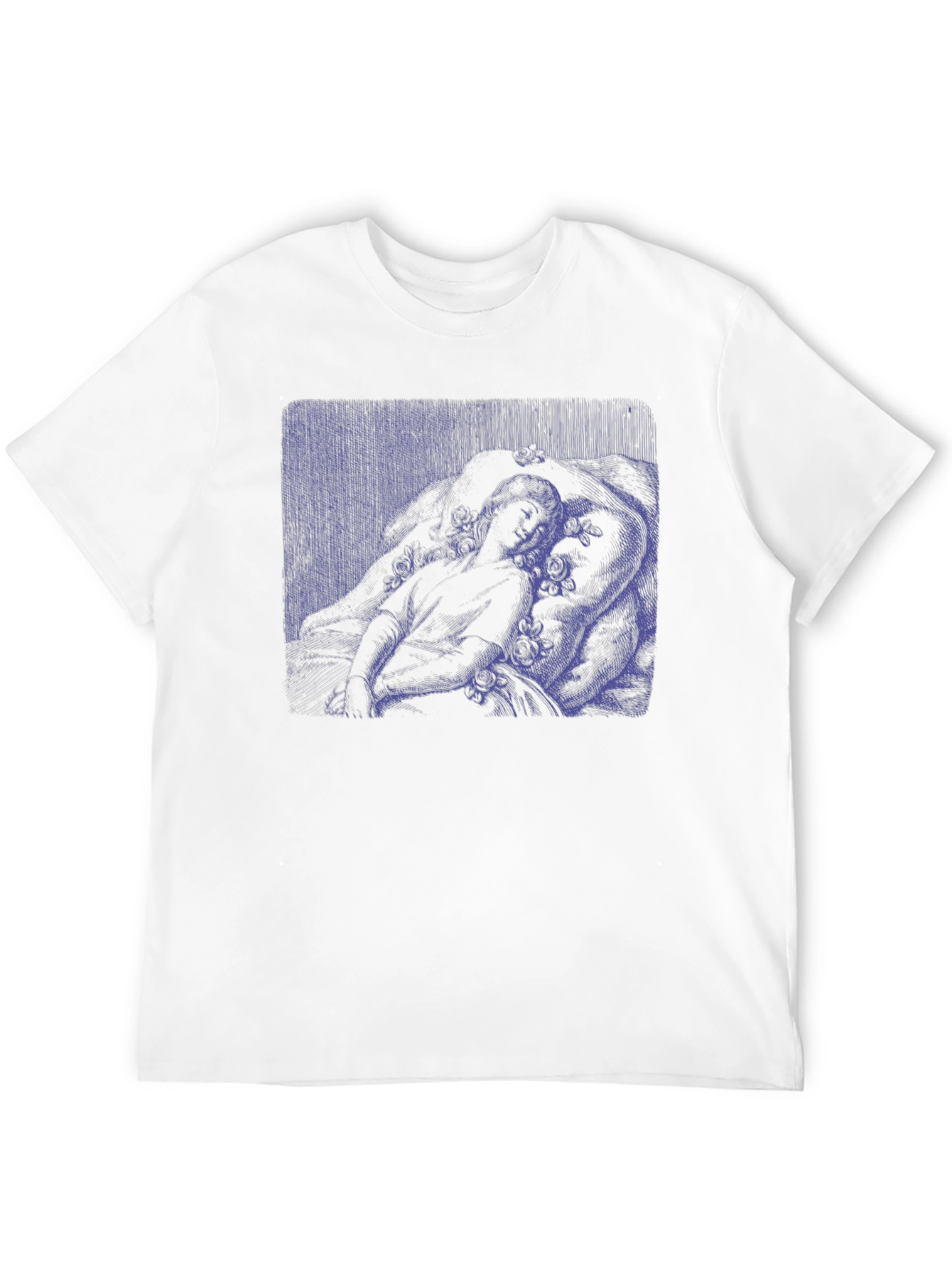 Black Artistic Graphic Tee - Black Cotton Blend view 12