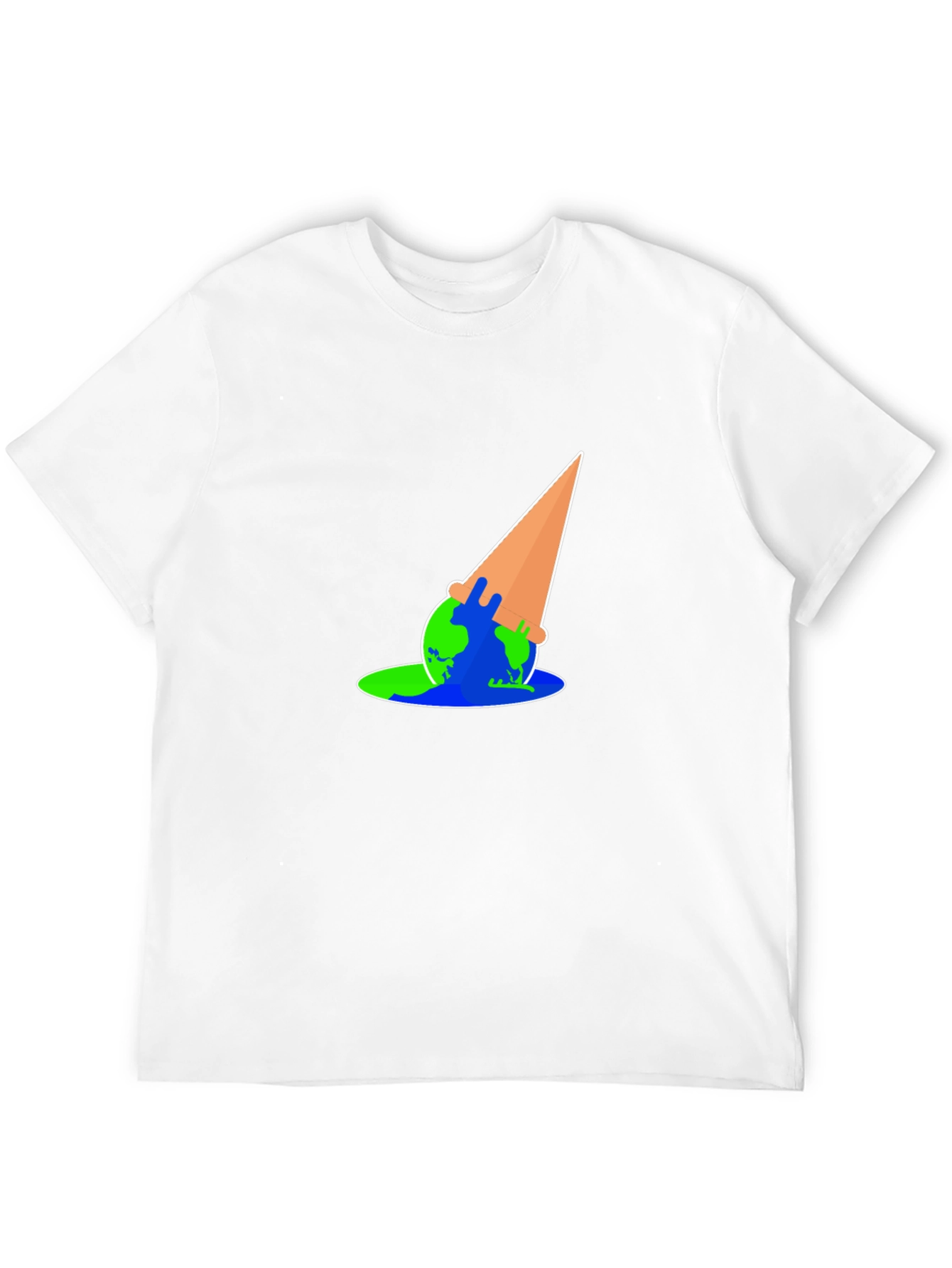 Black Earth Melting Ice Cream Cone Graphic T-Shirt view 12