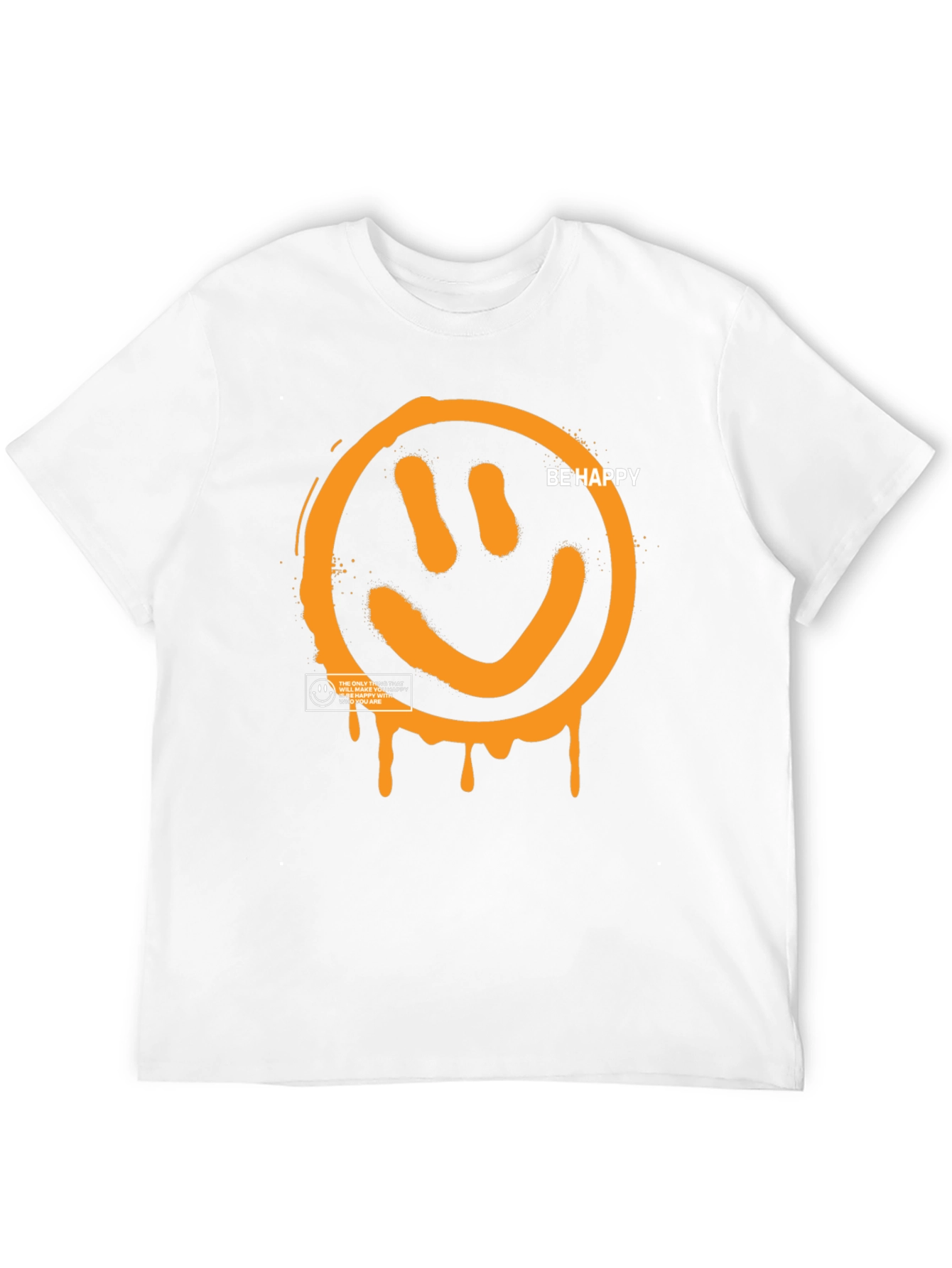 Black Be Happy Graphic Tee - Black view 12