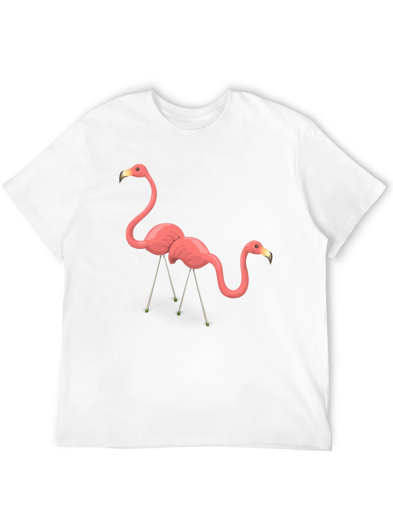 Black Flamingo Graphic Tee - Black Cotton T-Shirt view 12