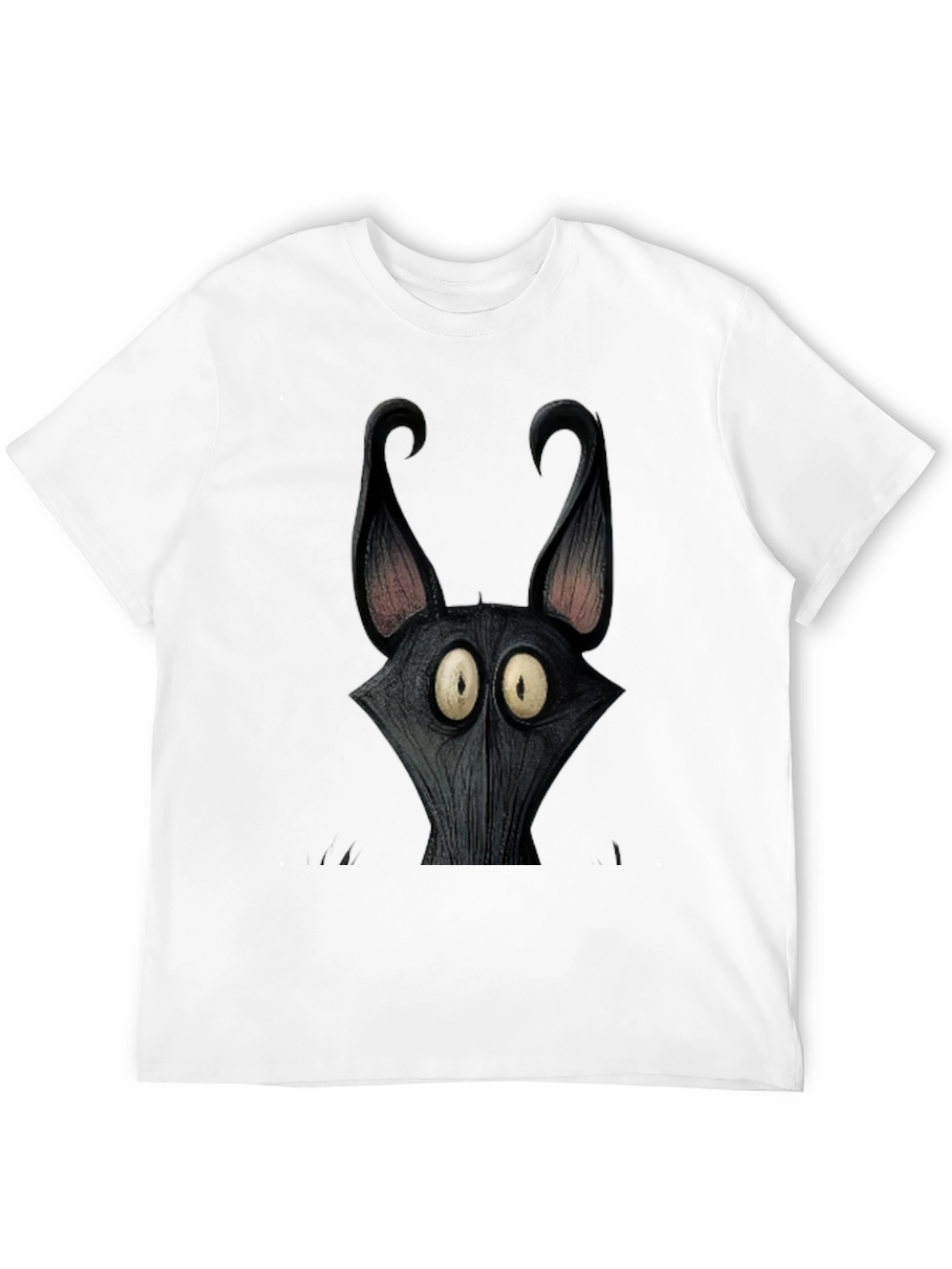 Black Men's Black Cartoon Character Graphic Tee view 12