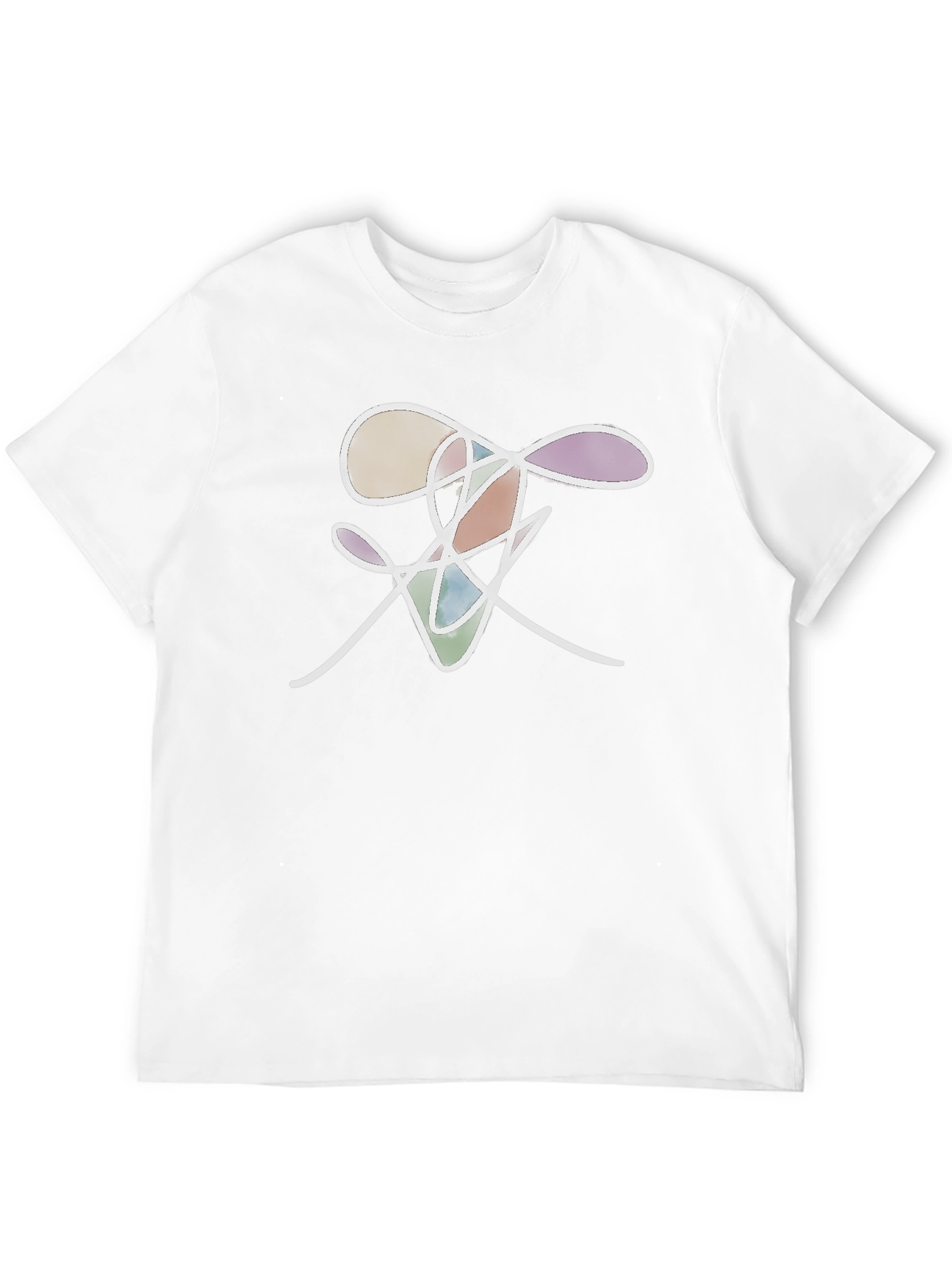 Black Abstract Line Art Graphic Tee - Stylish Black T-Shirt view 12