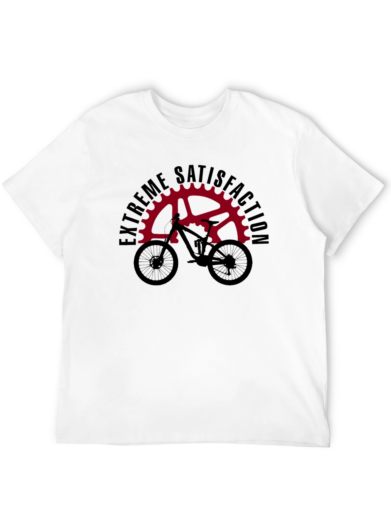 Black Extreme Satisfaction Mountain Bike T-Shirt view 12