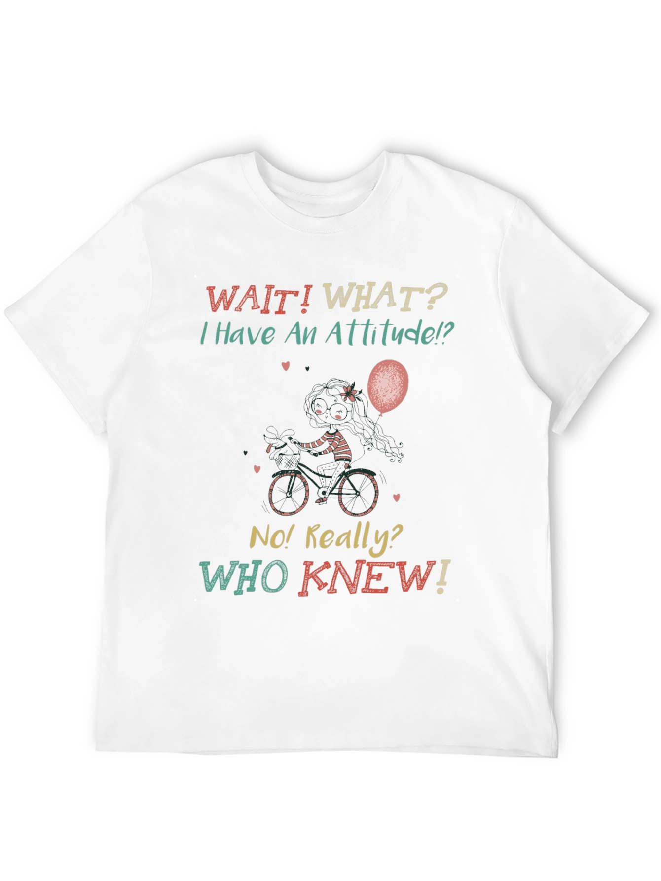 Black Attitude T-Shirt - Funny Slogan Tee view 12