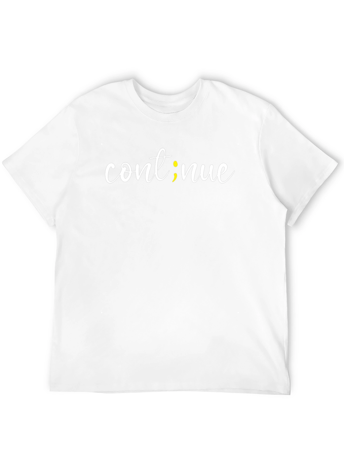 Black Continue Semicolon T-Shirt - Mental Health Awareness view 12