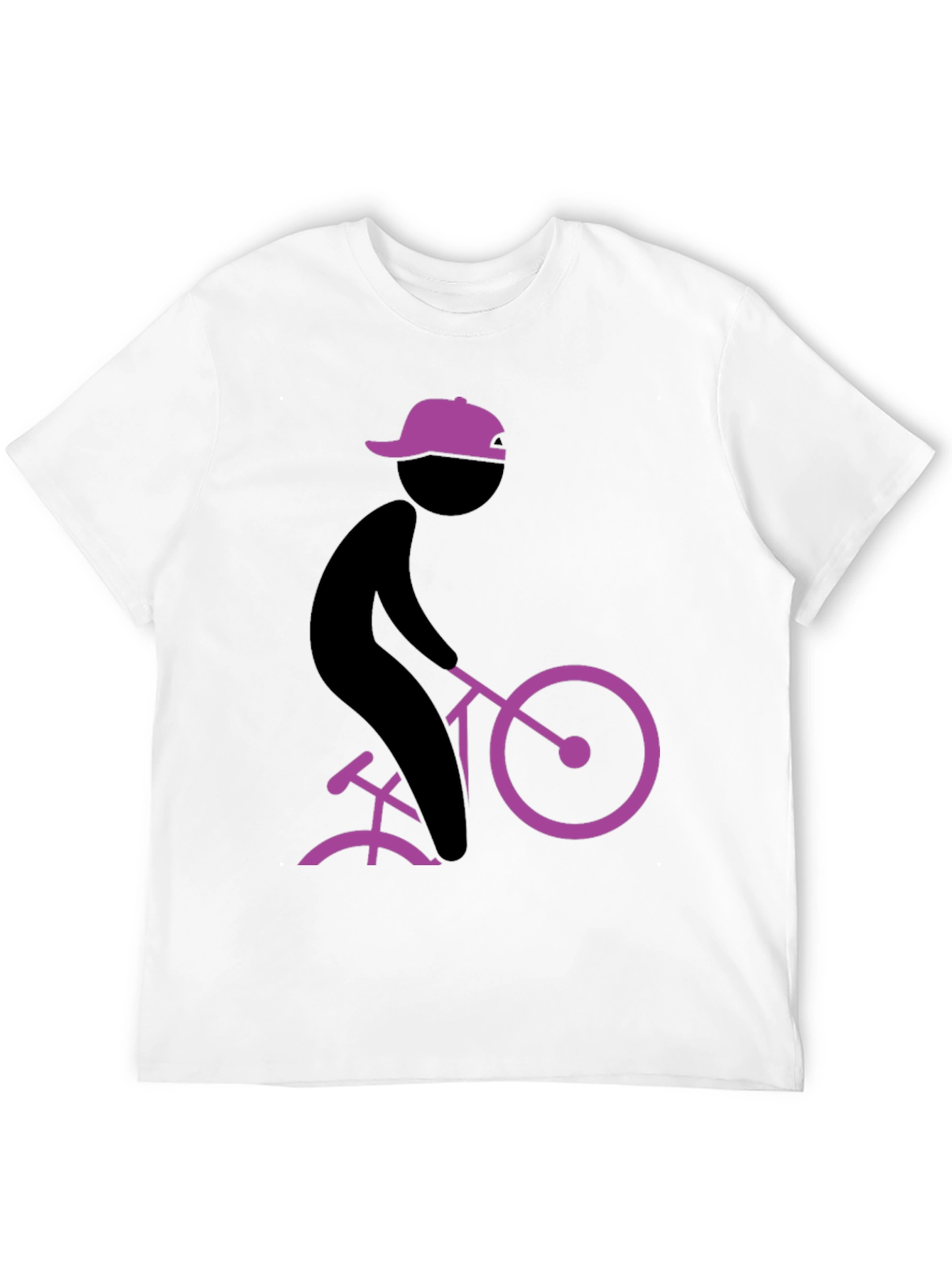 Black Cool Black T-Shirt with Cyclist Graphic view 12