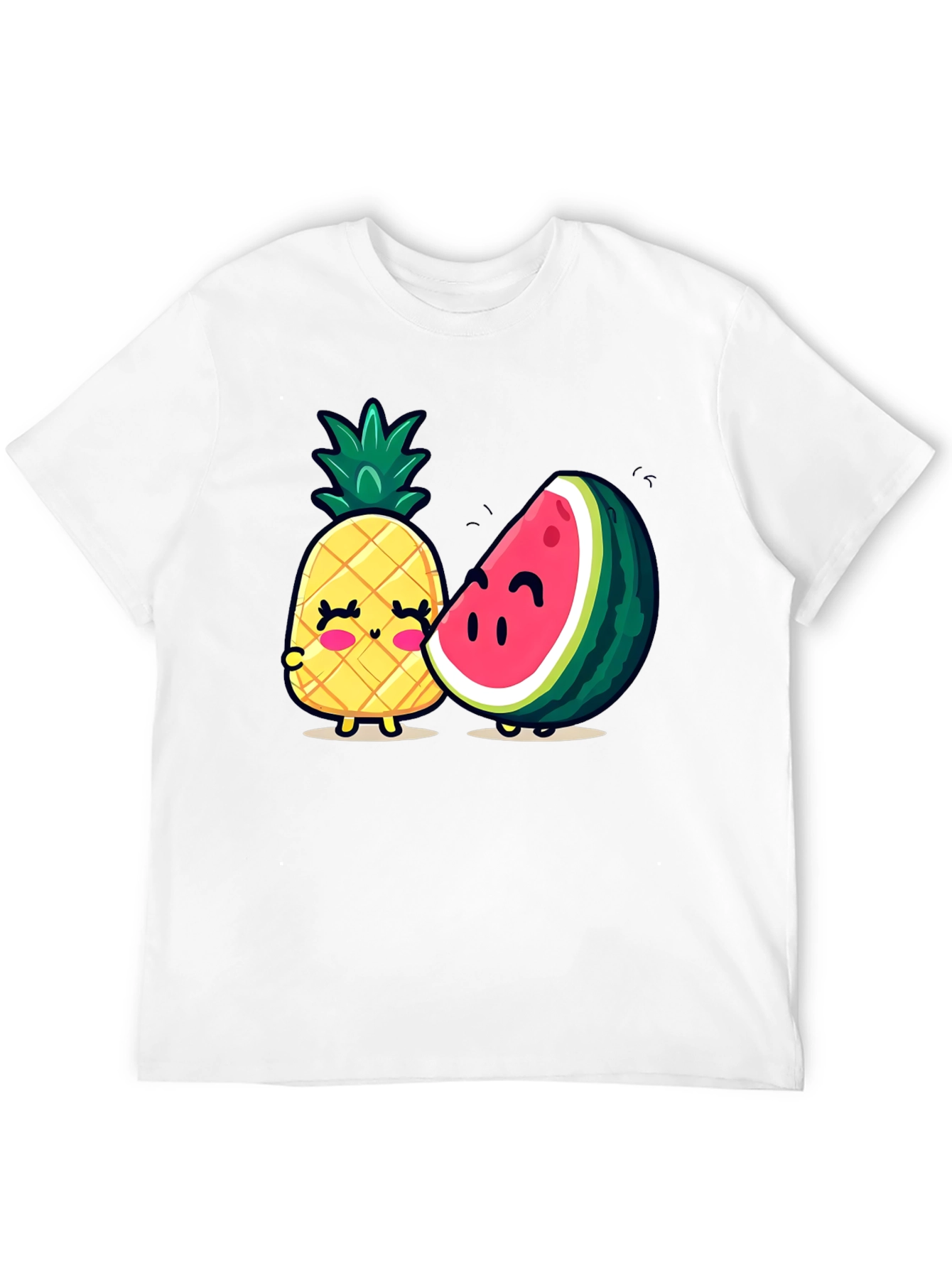 Black Cute Fruit Friends Graphic T-Shirt - Black view 12