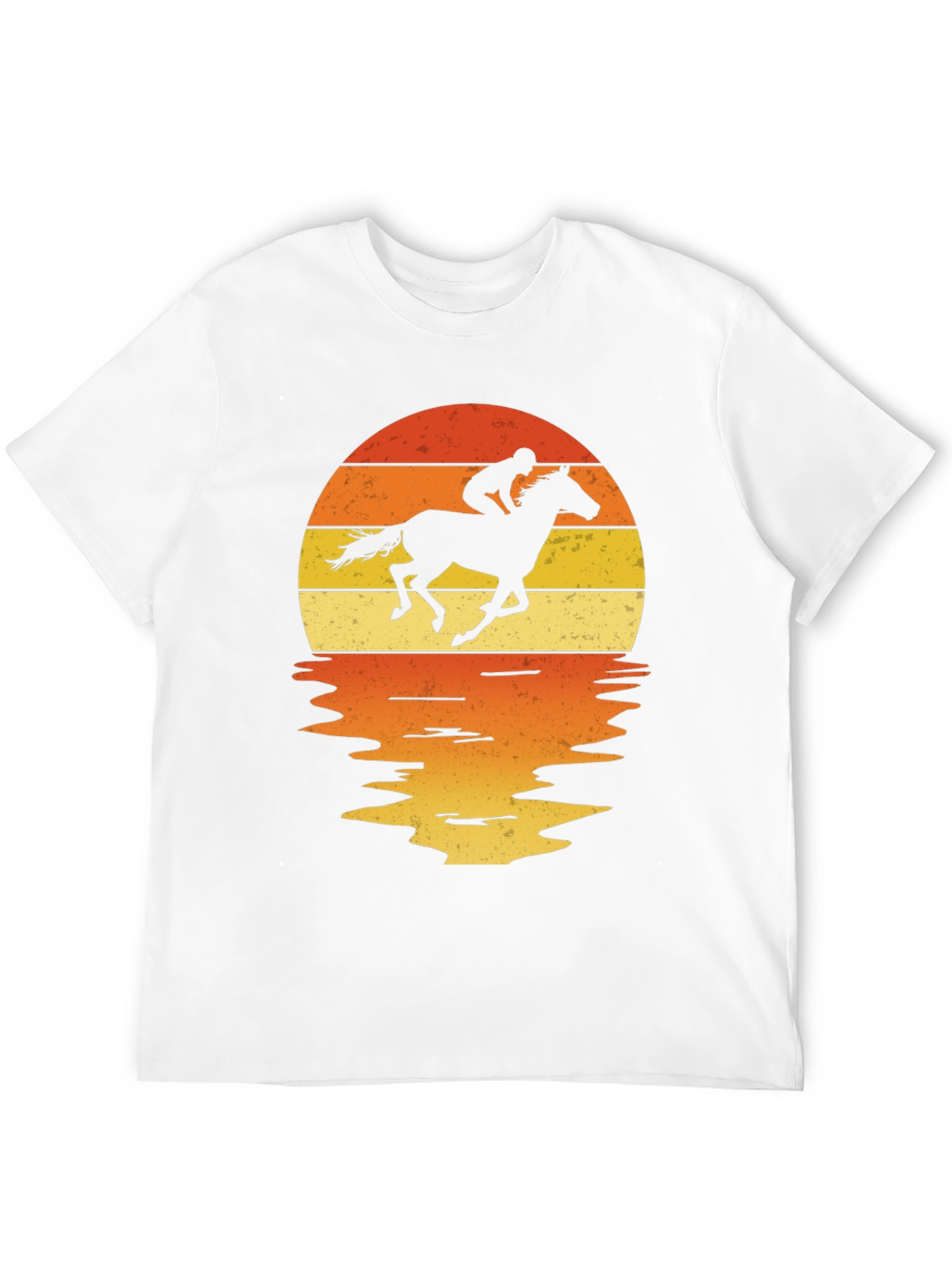 Black Horse Rider Sunset Graphic Tee view 12
