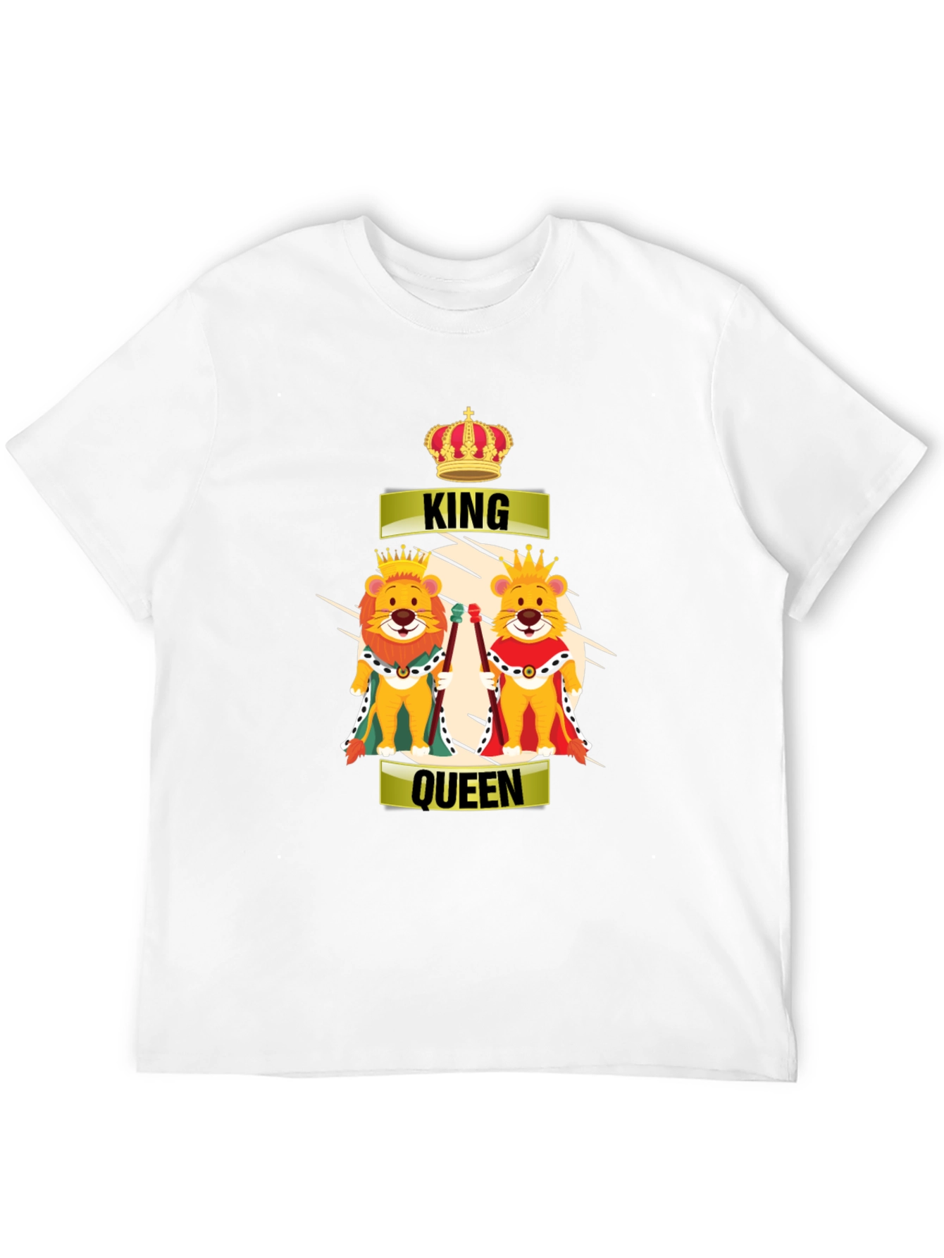 Black King & Queen Lion Graphic T-Shirt view 12