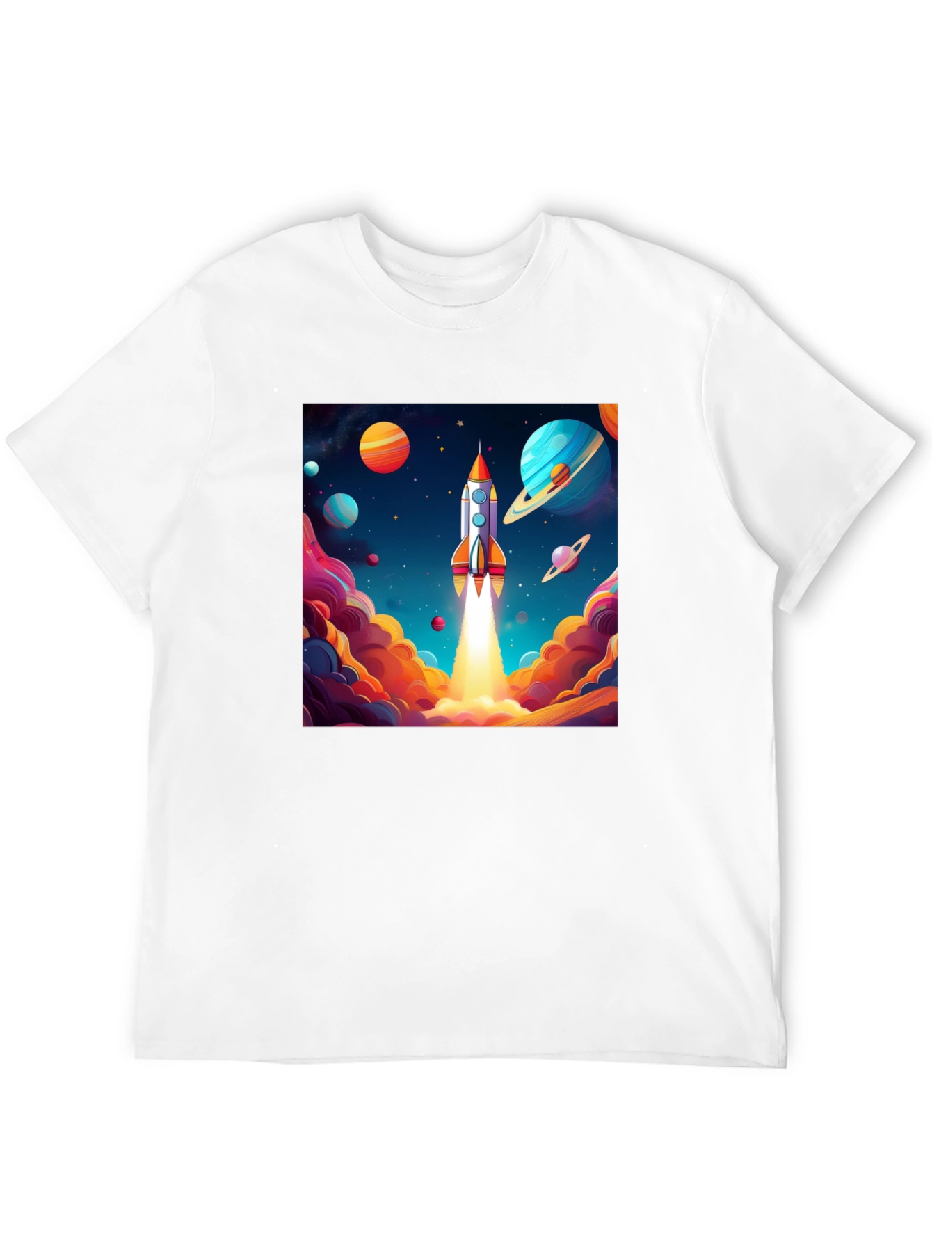 Black Rocket Launch T-Shirt - Space Adventure Design view 12