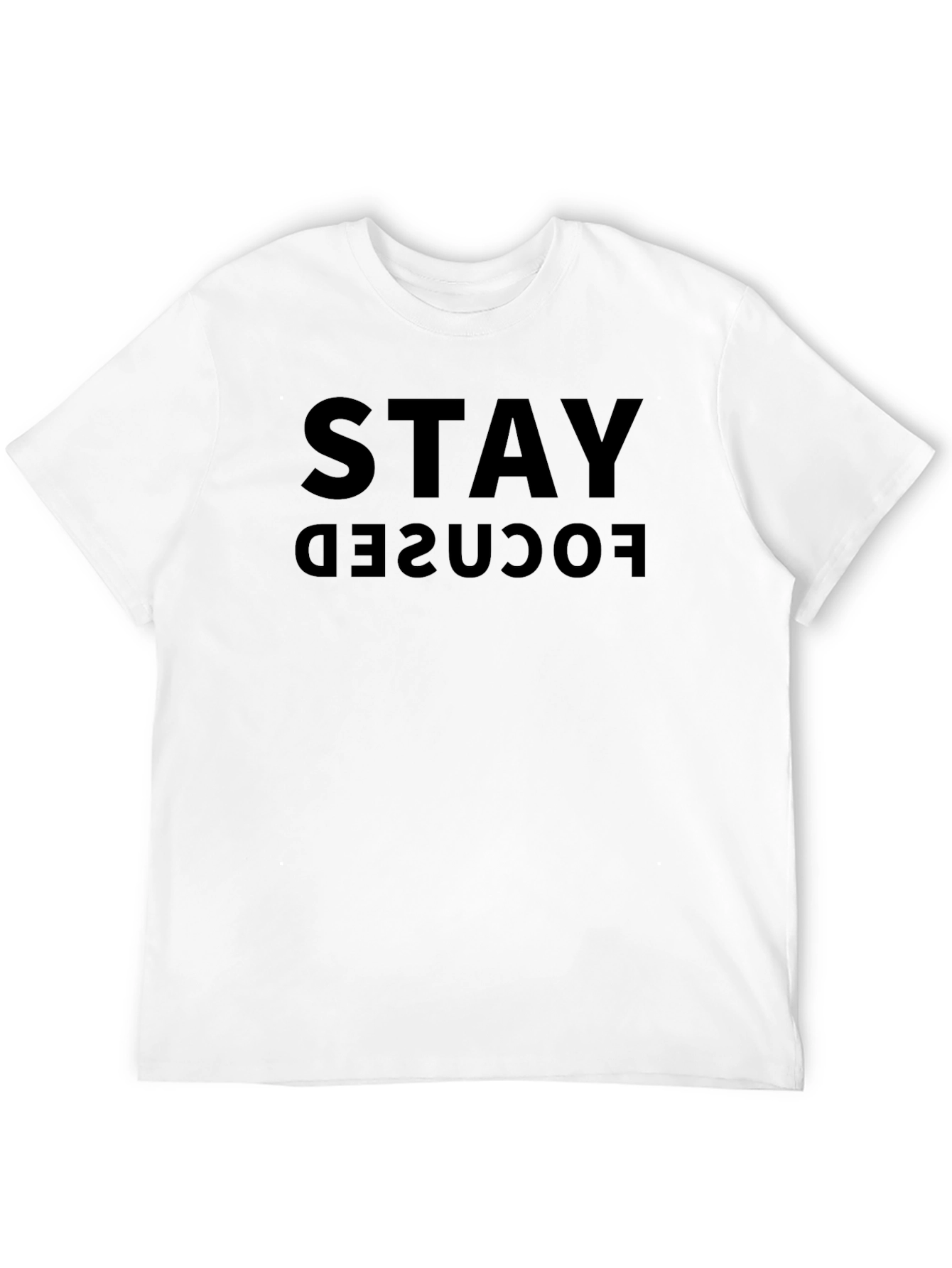 Black Stay Focused Black T-Shirt - Motivational Tee view 12