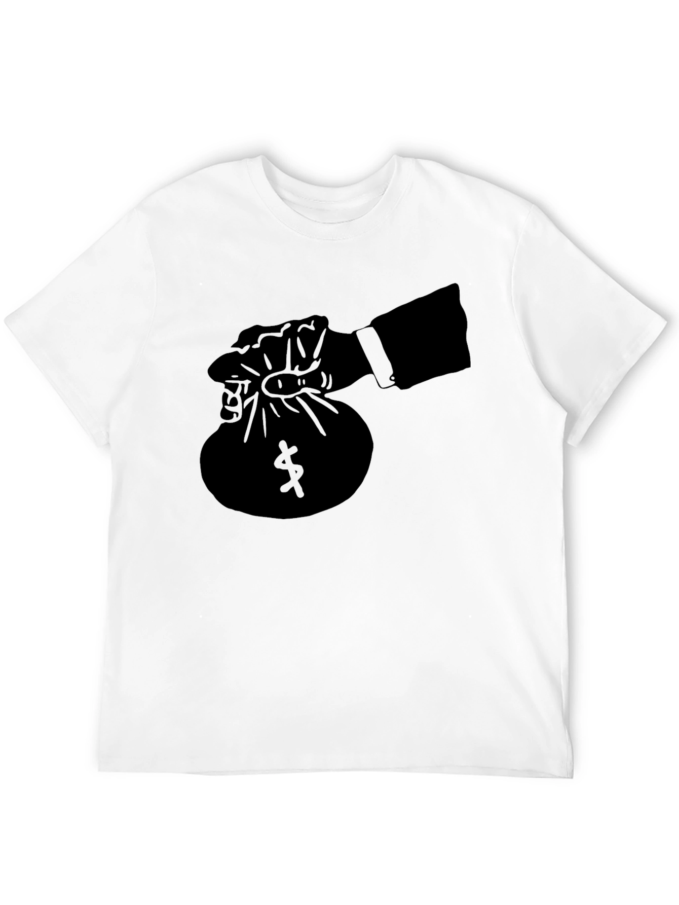 Black Money Bag Graphic Tee - Black view 12