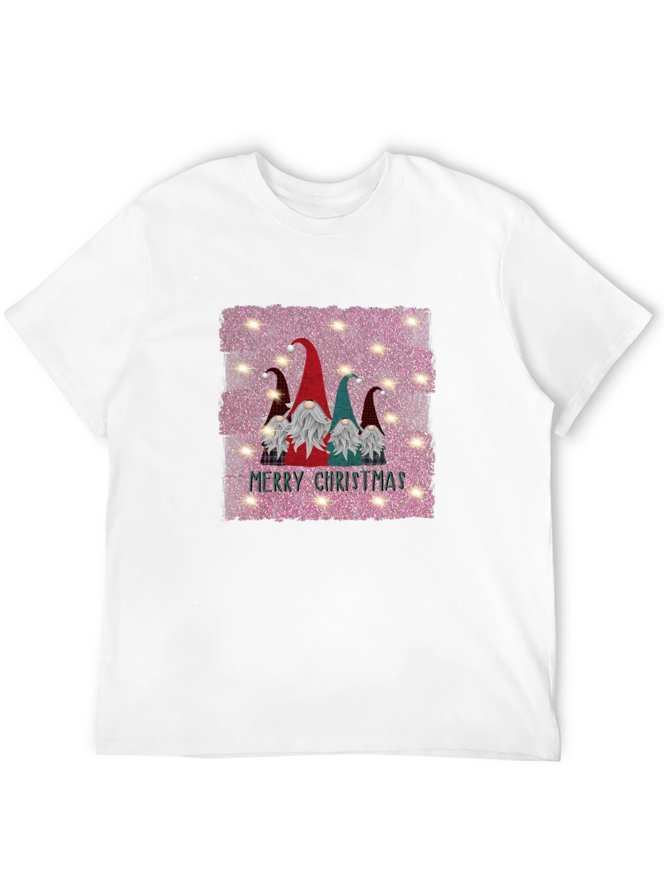 Gnome Merry Christmas Black T-Shirt - 12